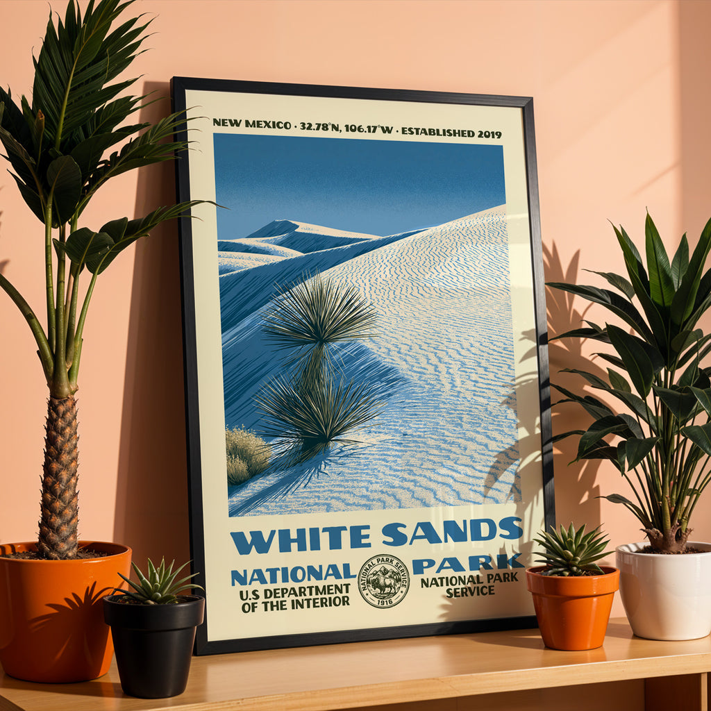 White Sands National Park Vintage WPA Art
