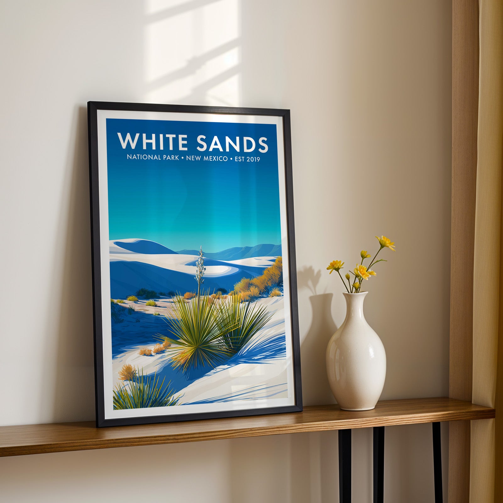Retro White Sands National Park Print