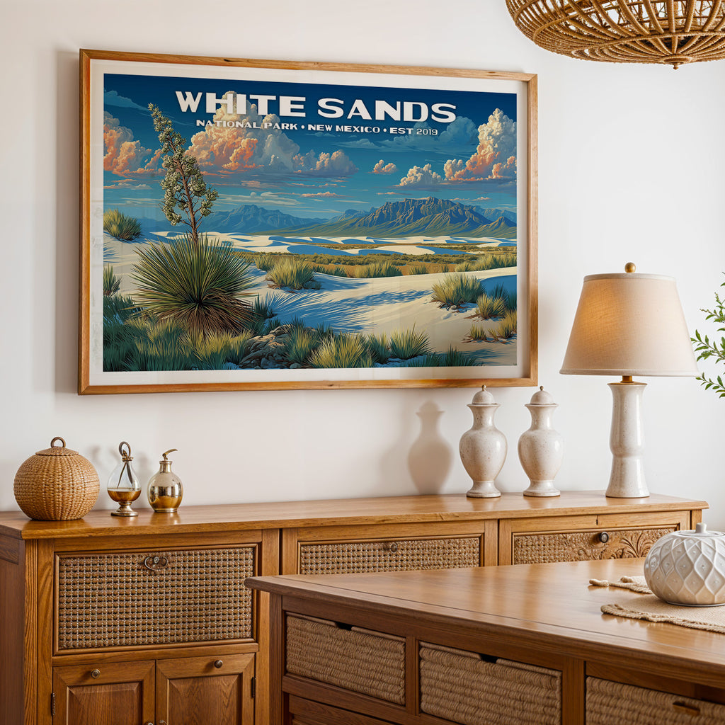 White Sands National Park Horizontal Vintage Art