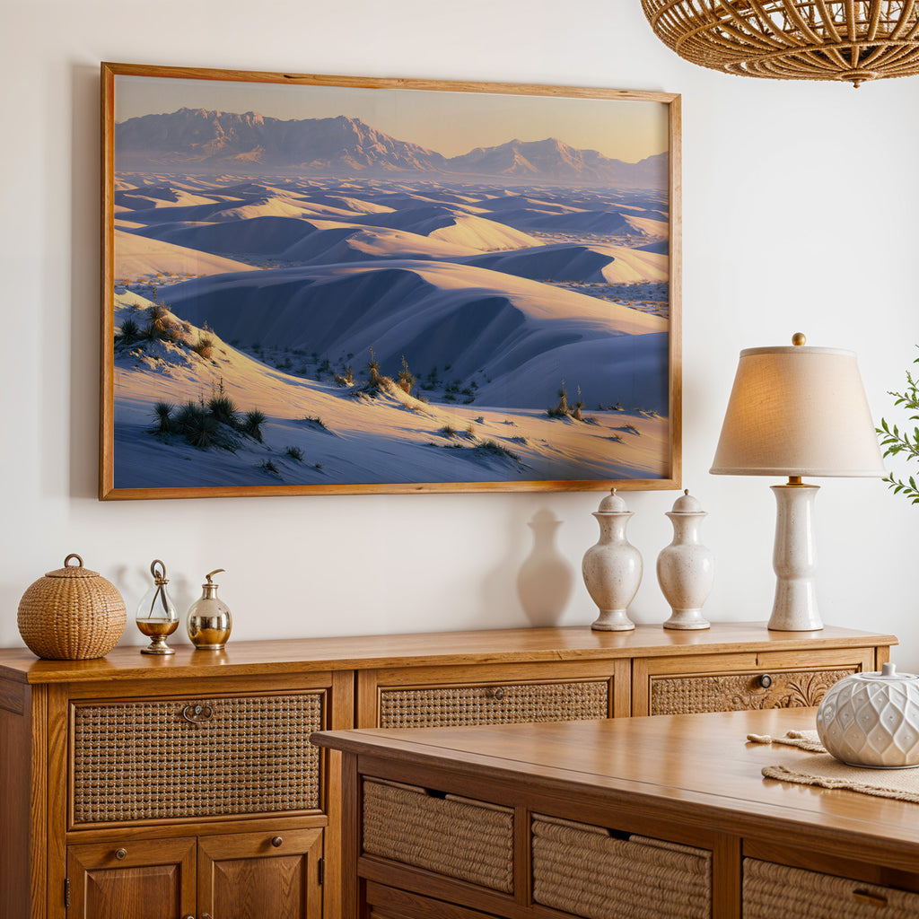 White Sands National Park Classical Oil Painting