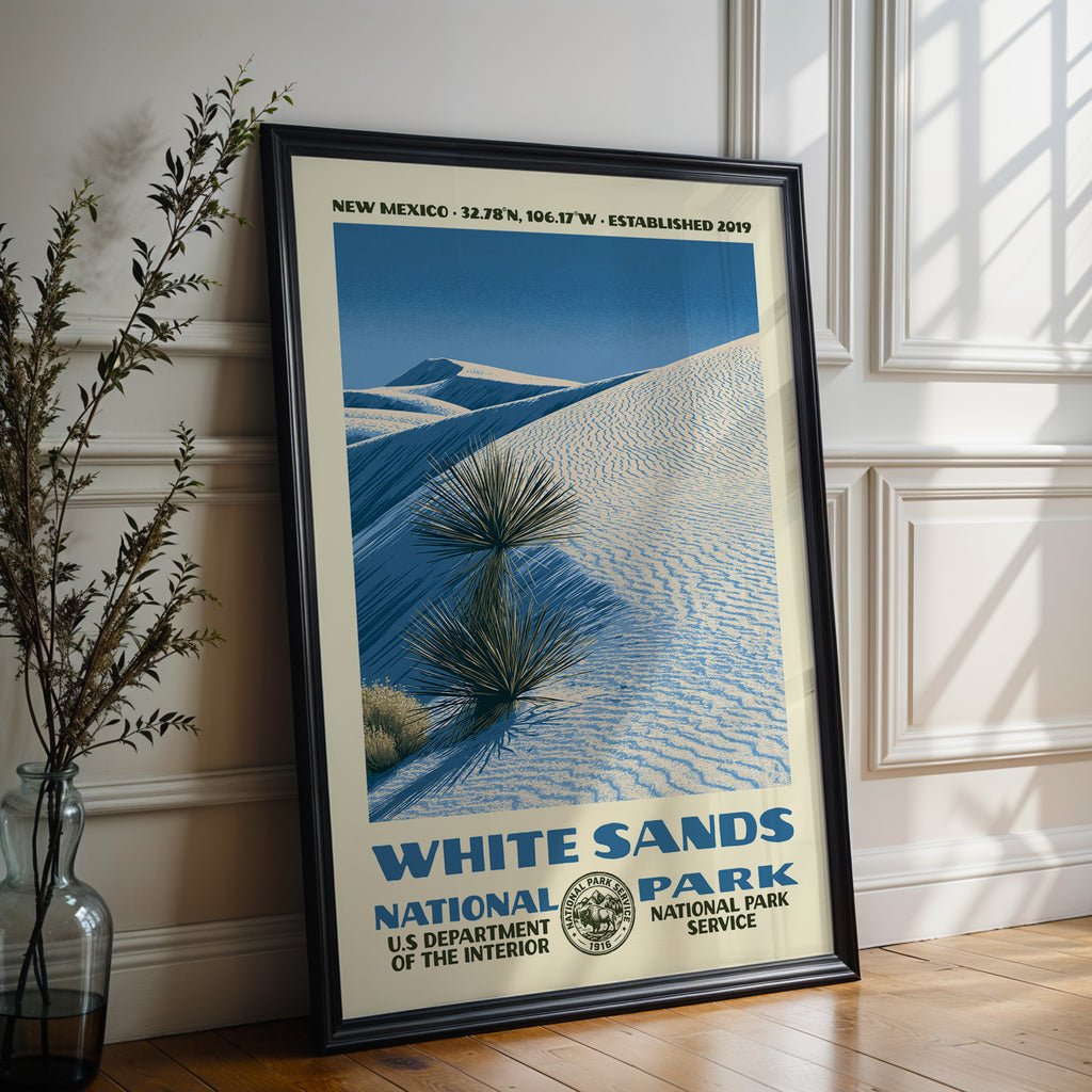 White Sands National Park Vintage WPA Art