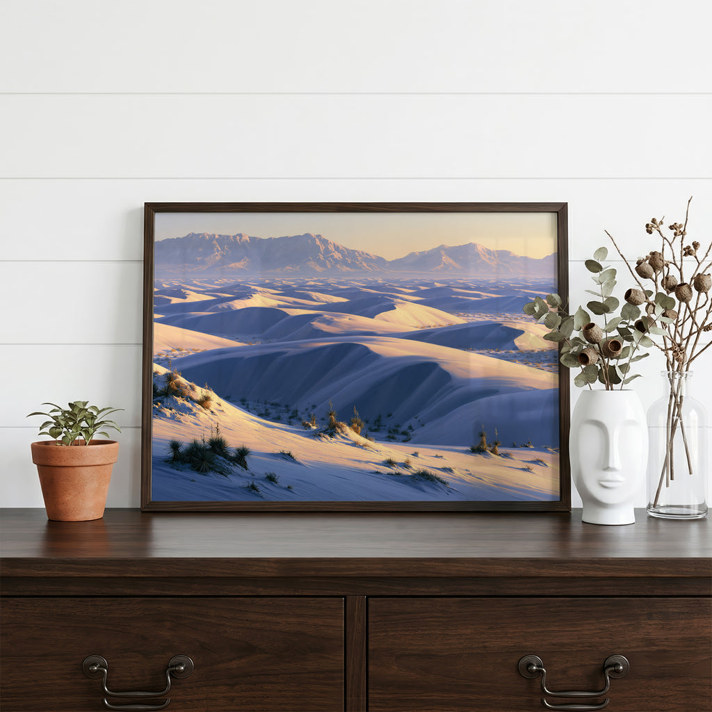 White Sands National Park Classical Oil Painting