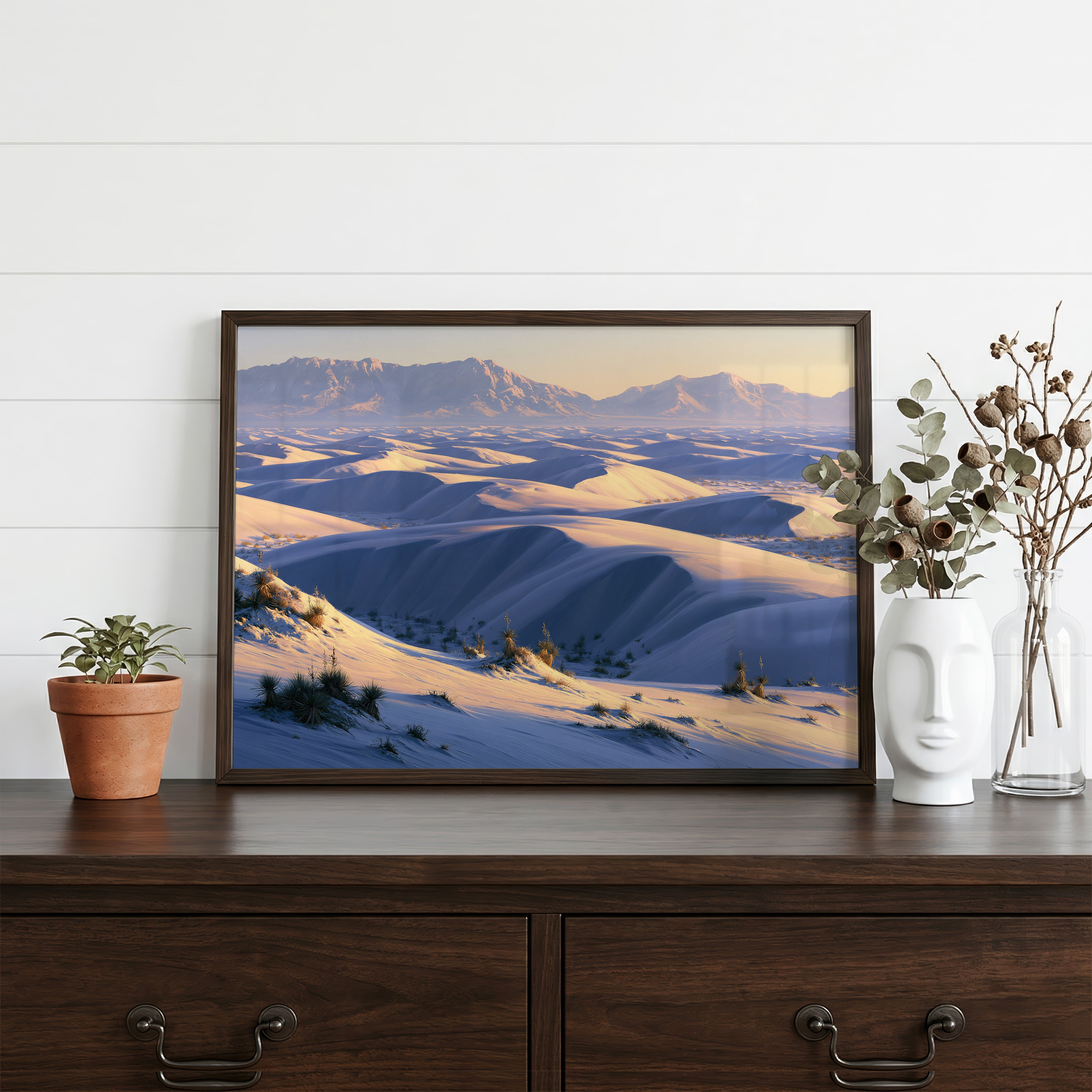 White Sands National Park Classical Oil Painting