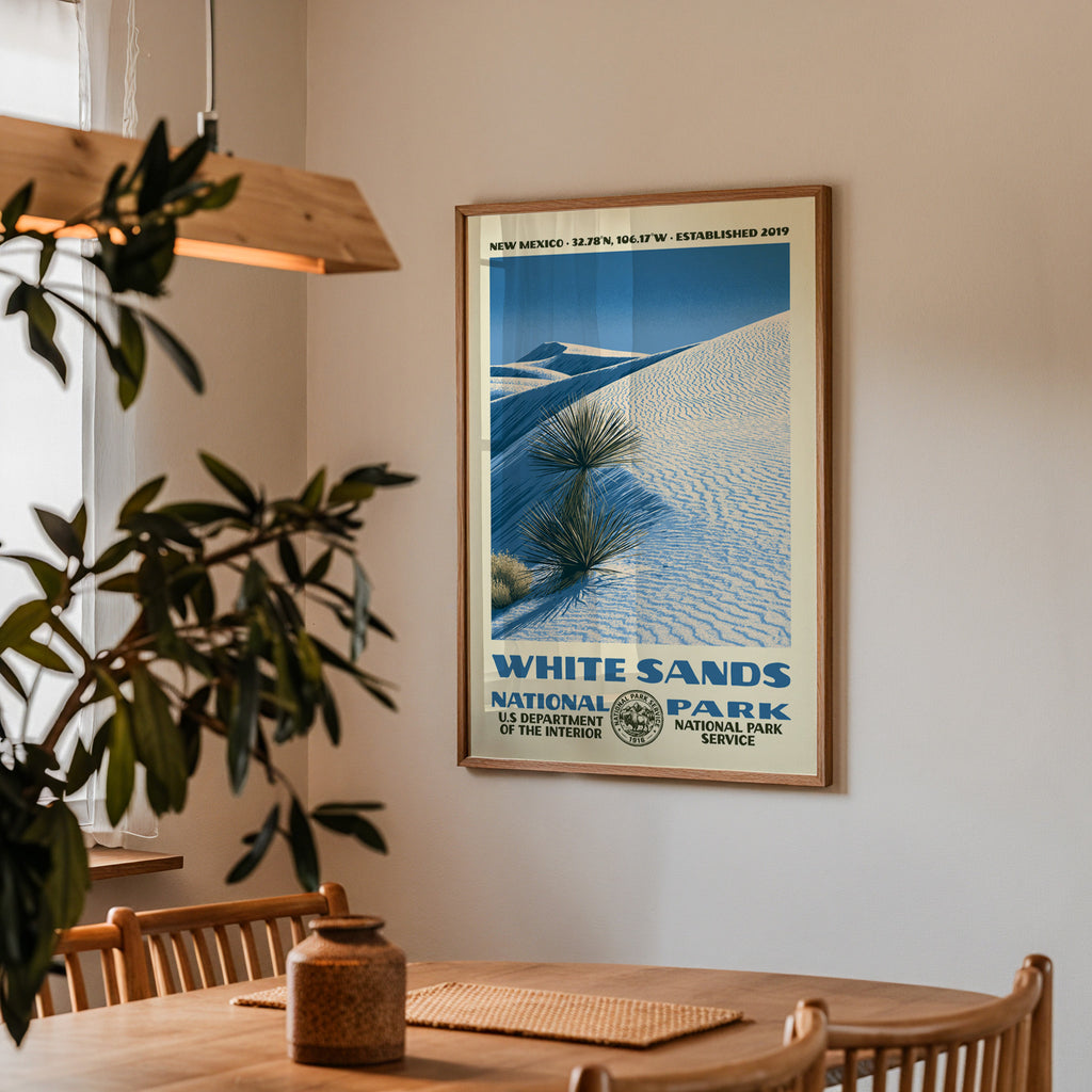 White Sands National Park Vintage WPA Art