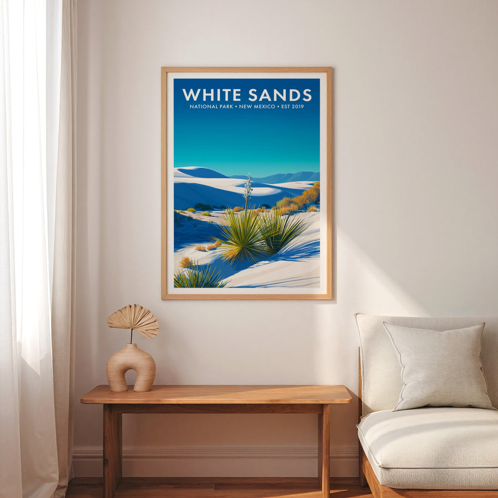 Retro White Sands National Park Print