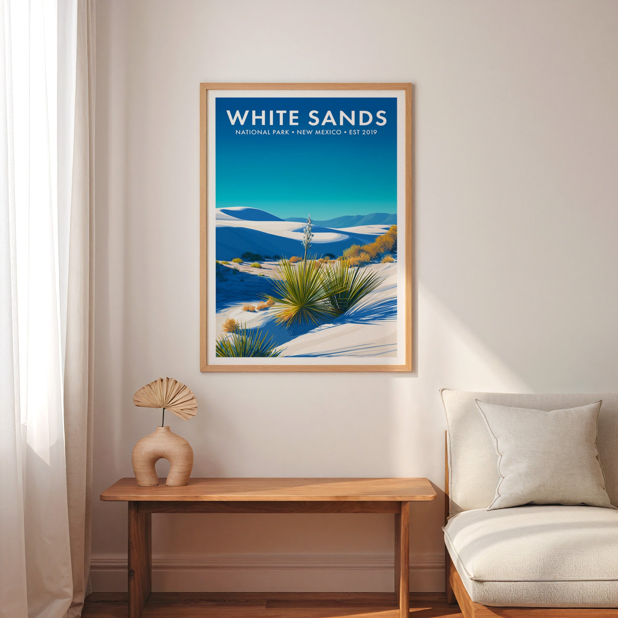 Retro White Sands National Park Print