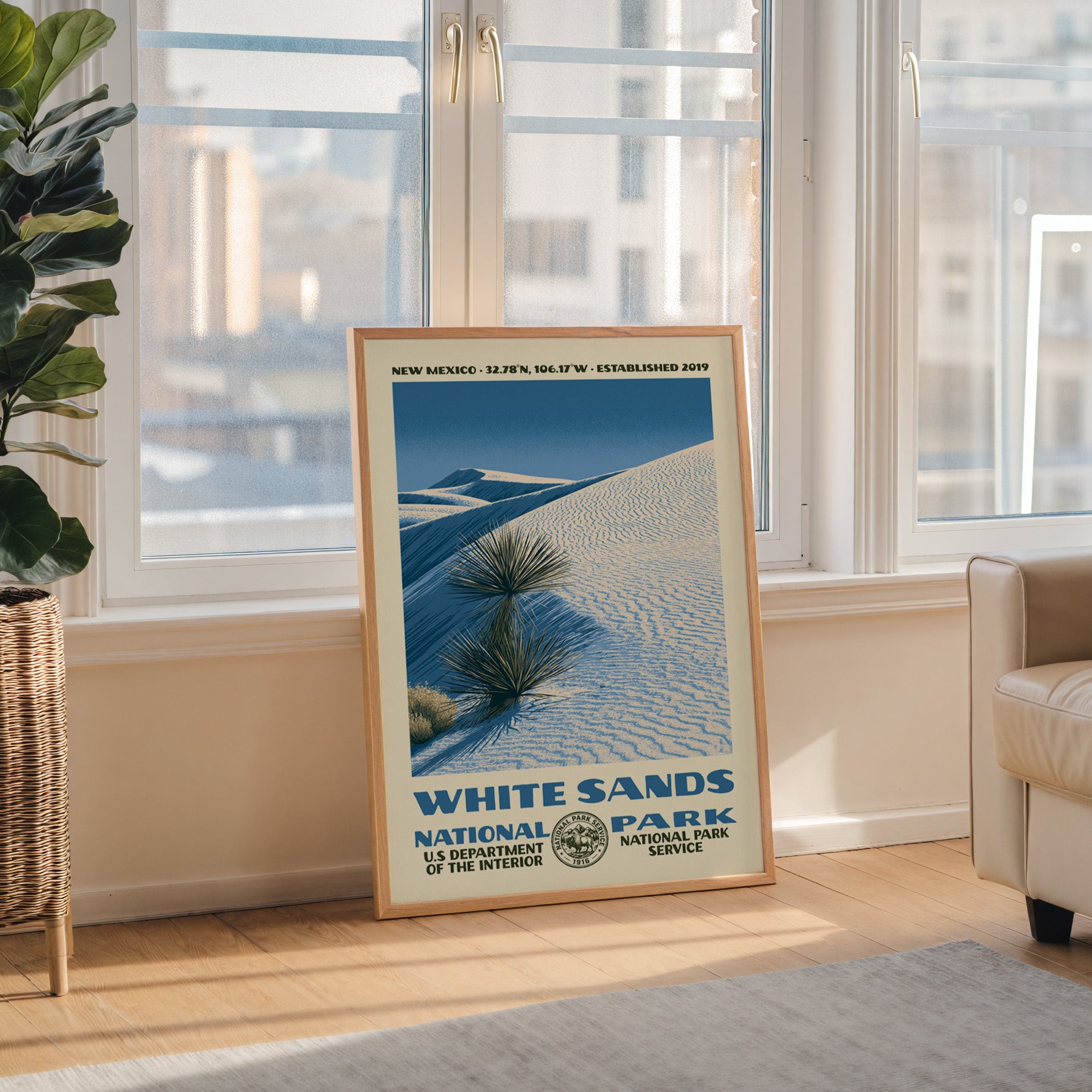 White Sands National Park Vintage WPA Art