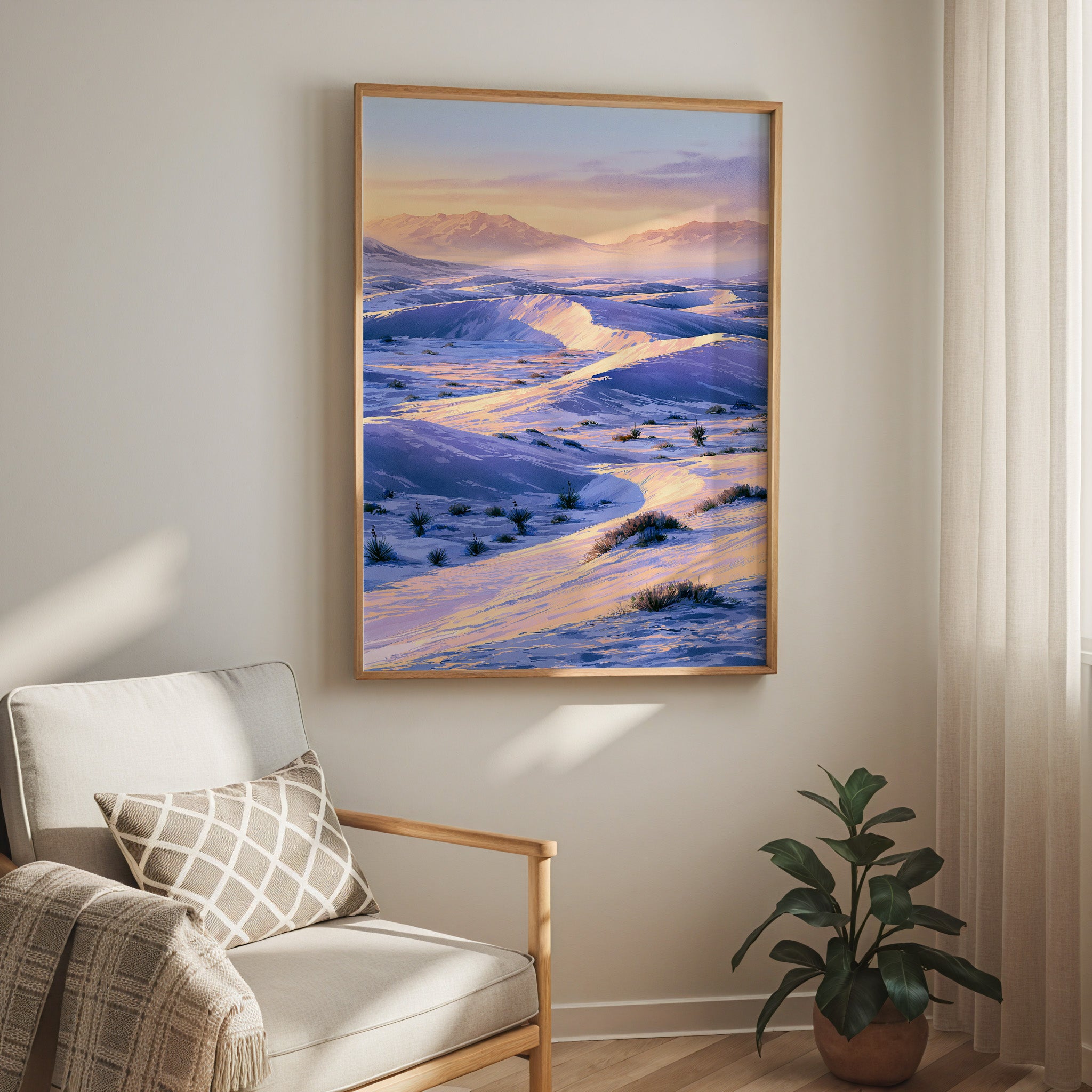 White Sands National Park Watercolor Art