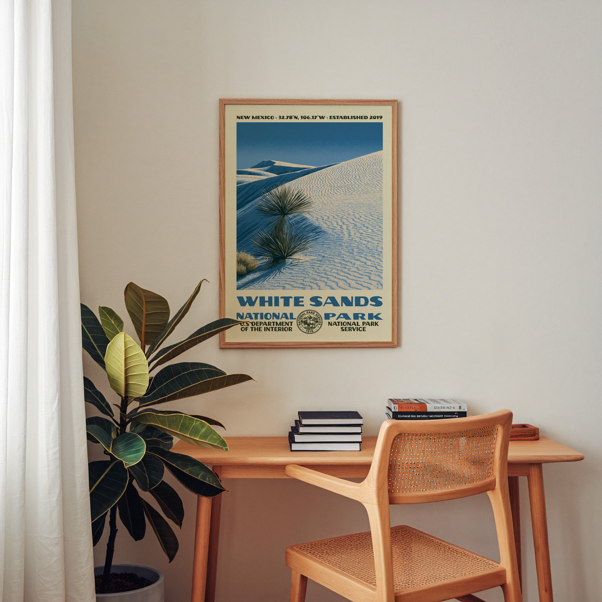 White Sands National Park Vintage WPA Art