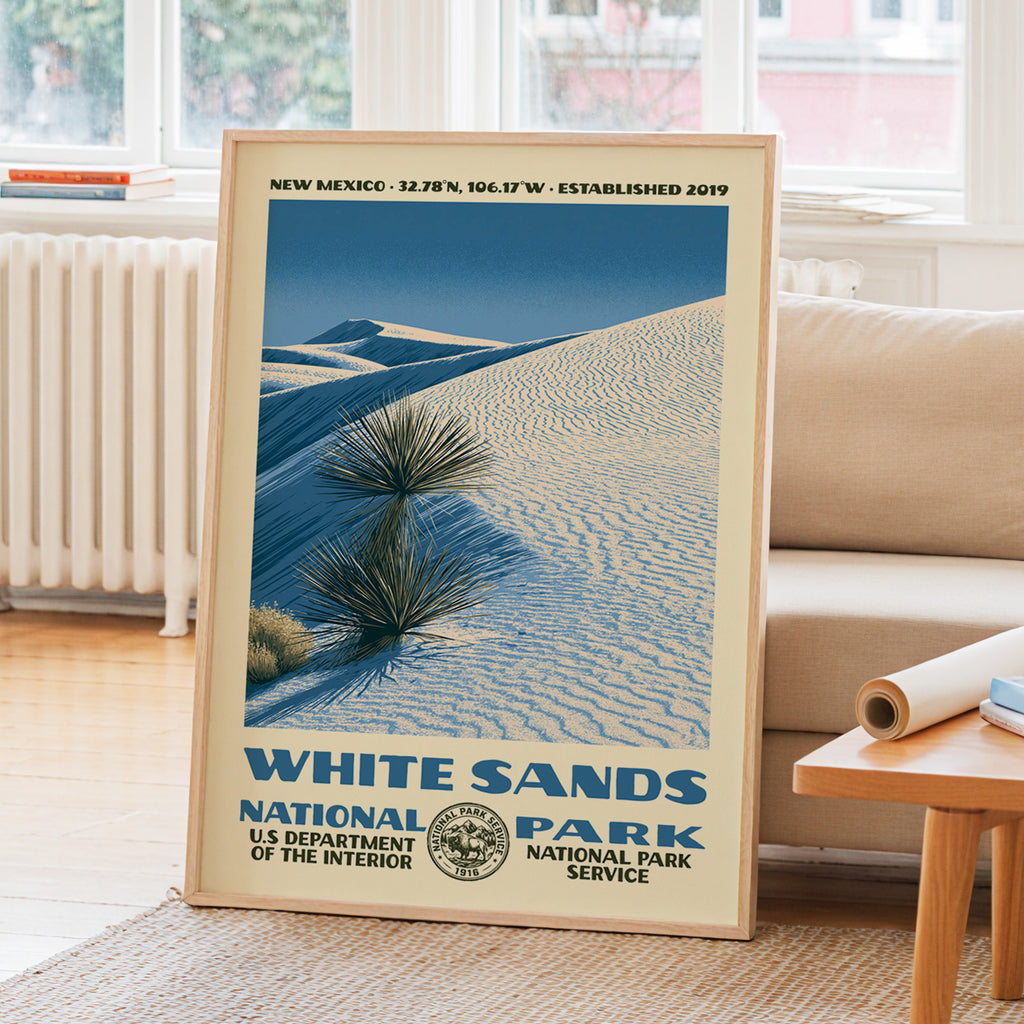 White Sands National Park Vintage WPA Art