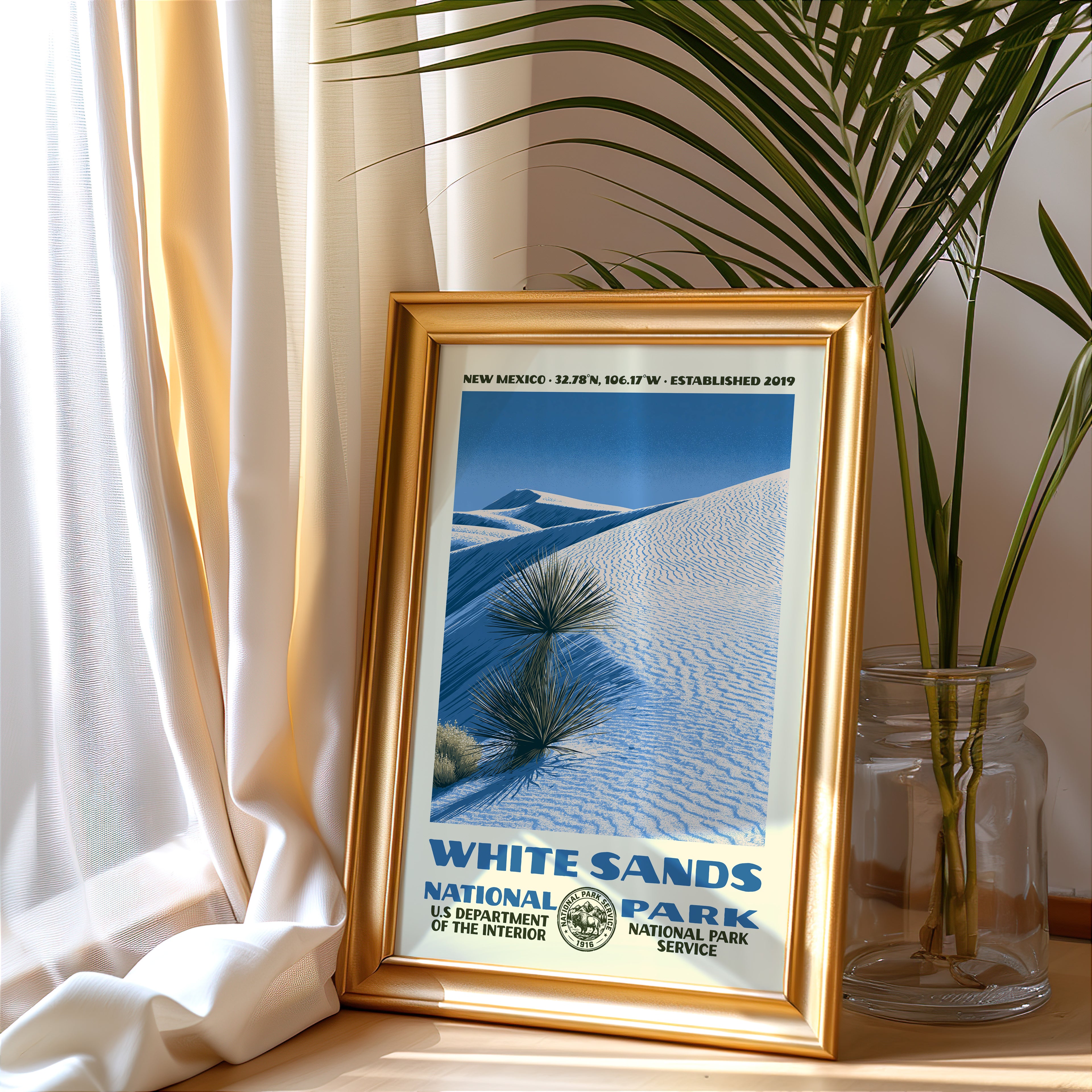 White Sands National Park Vintage WPA Art
