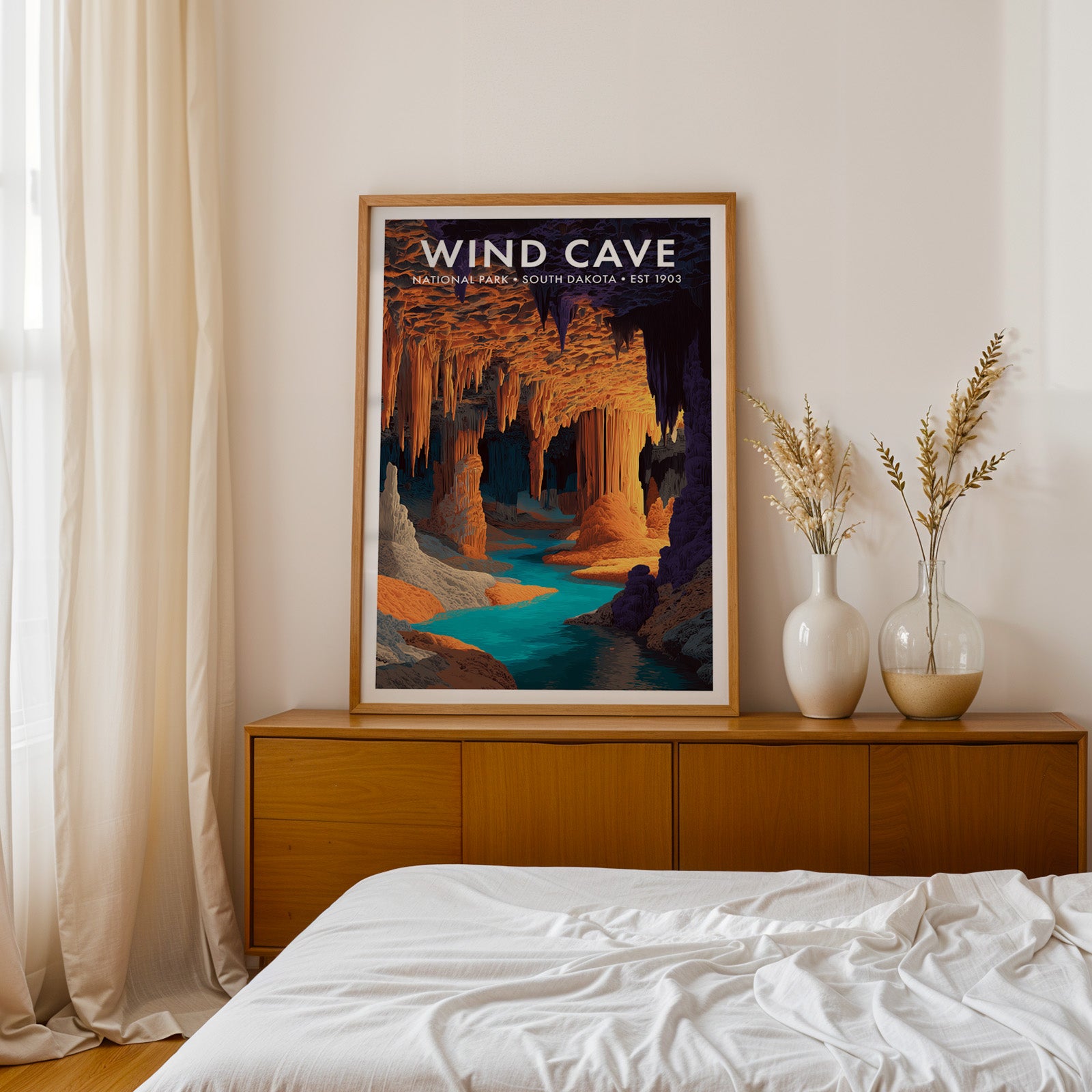 Retro Wind Cave National Park Print