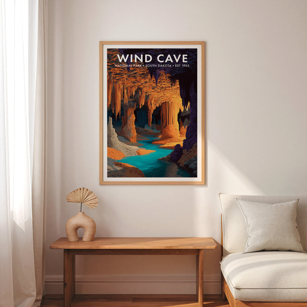 Retro Wind Cave National Park Print