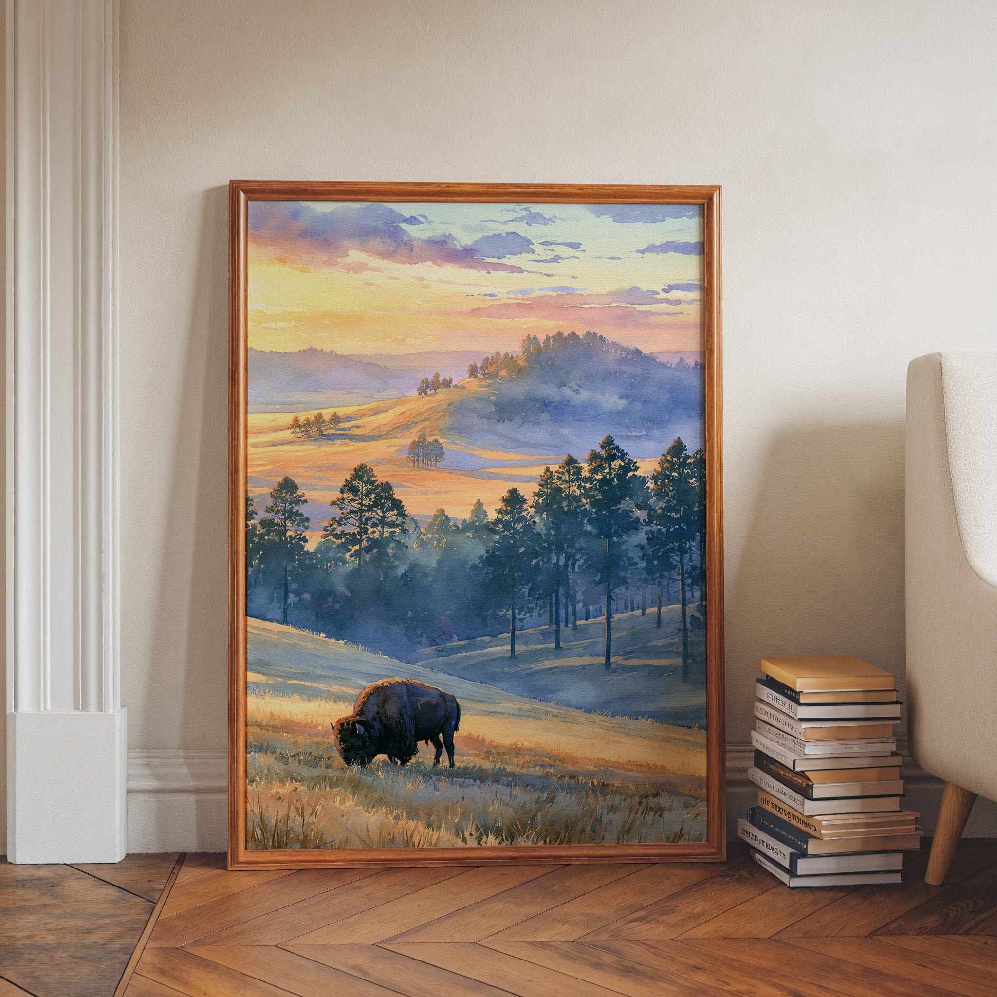 Wind Cave National Park Watercolor Art