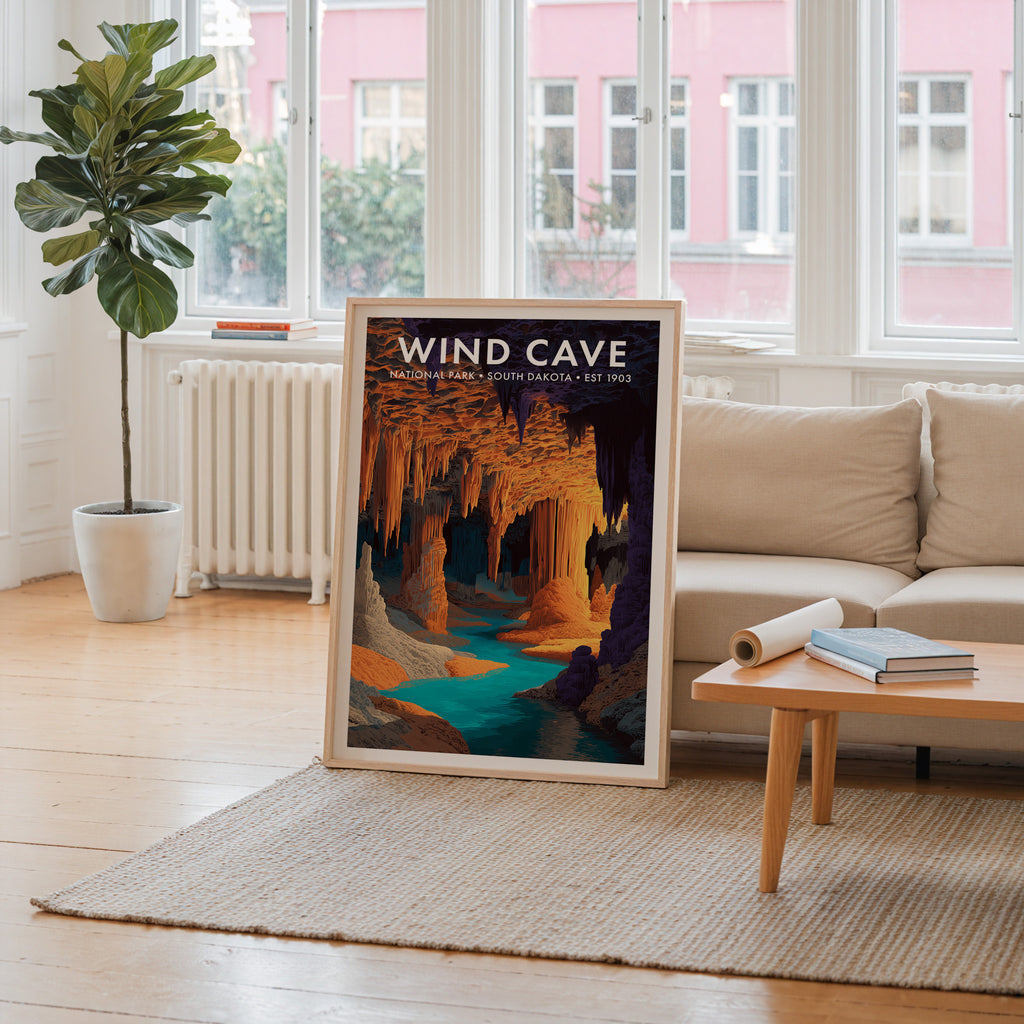 Retro Wind Cave National Park Print