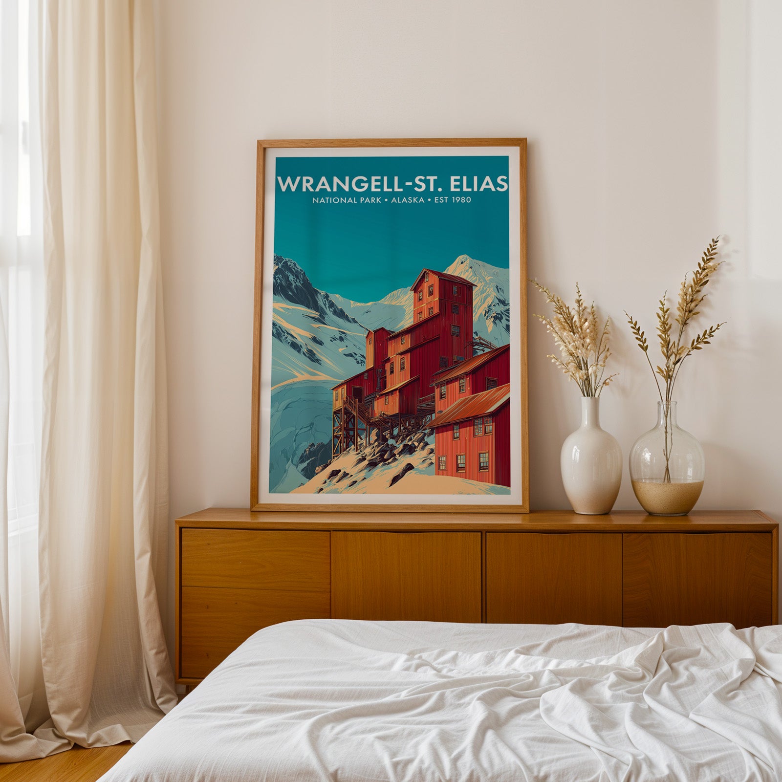 Retro Wrangell–St. Elias National Park Print