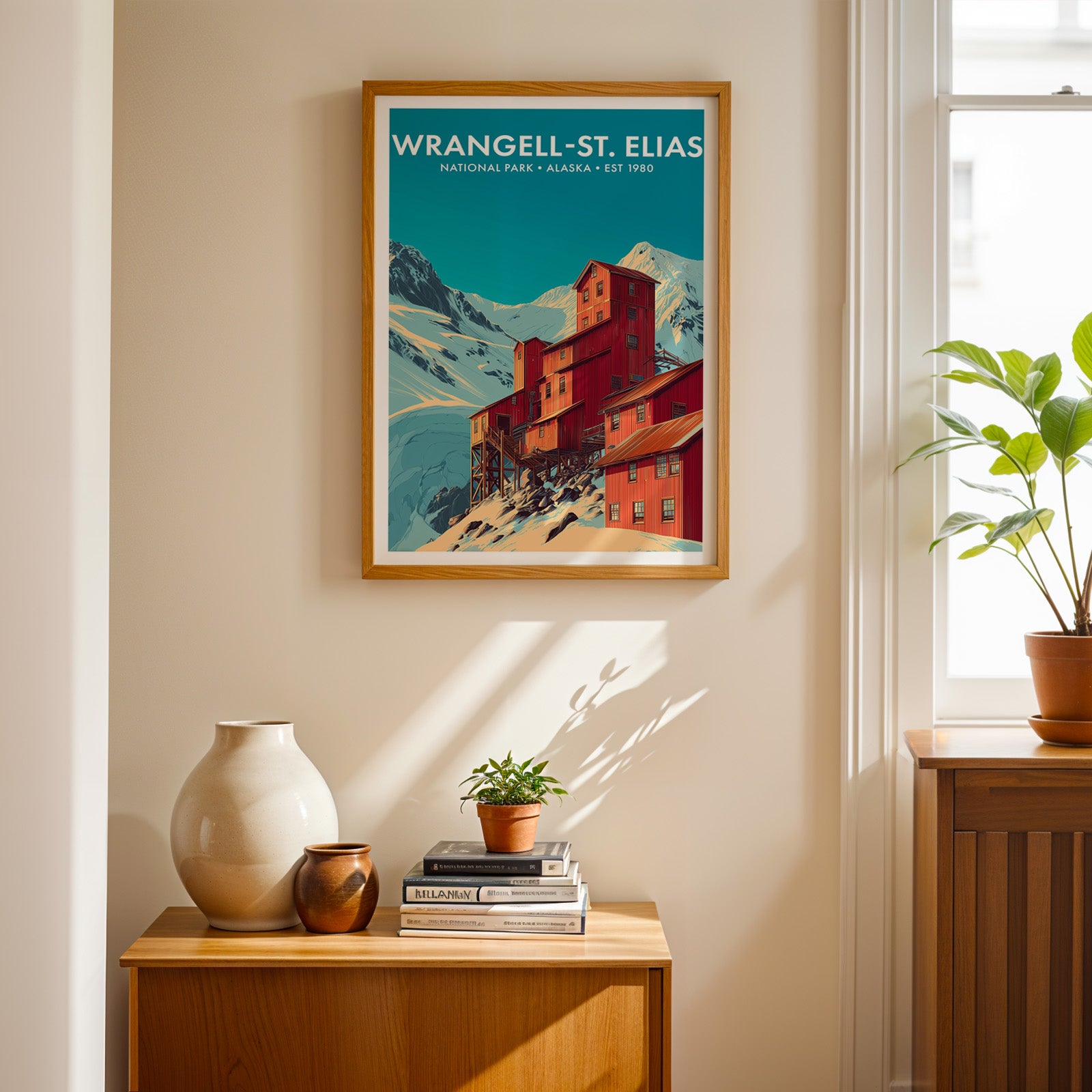 Retro Wrangell–St. Elias National Park Print