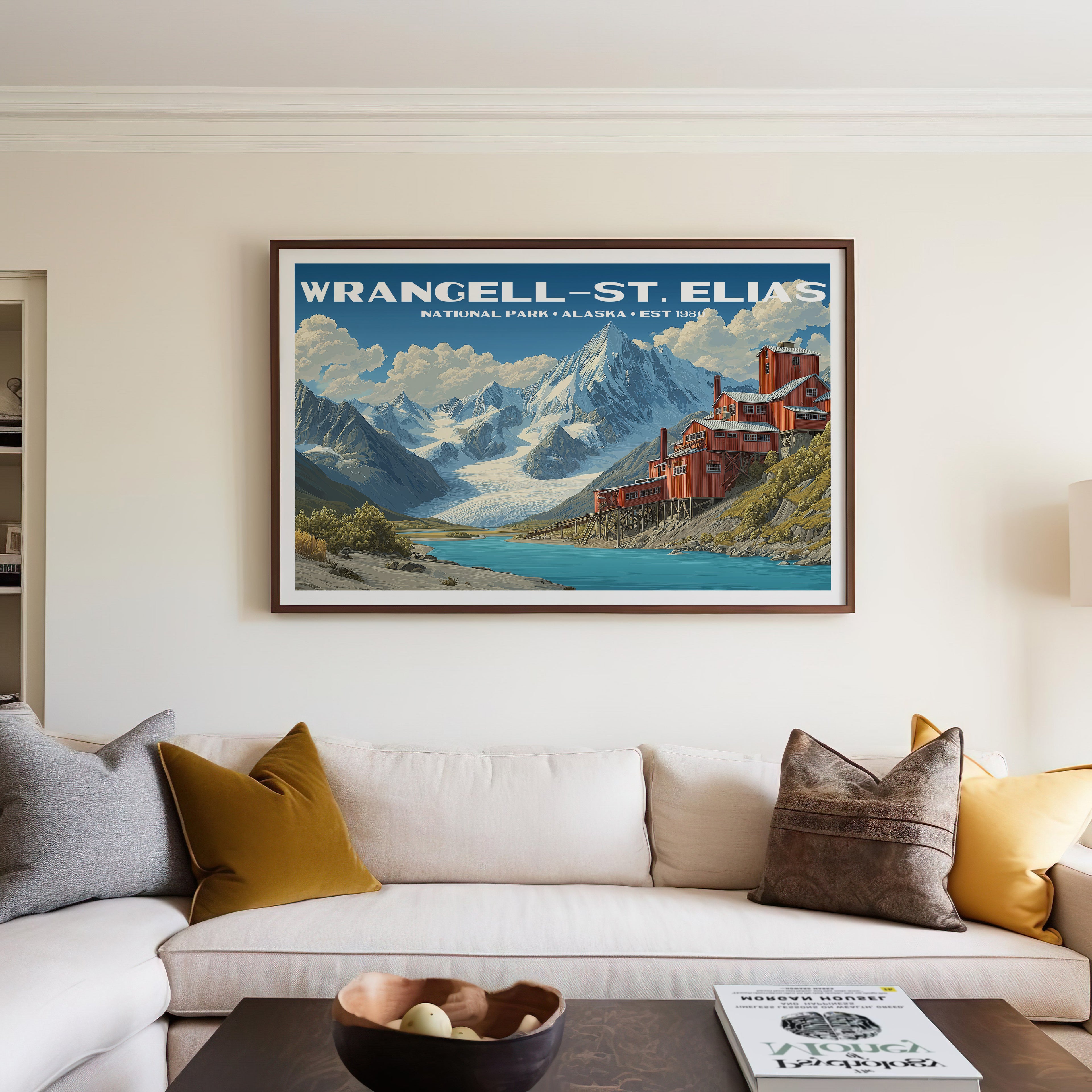 Wrangell–St. Elias National Park Horizontal Vintage Art