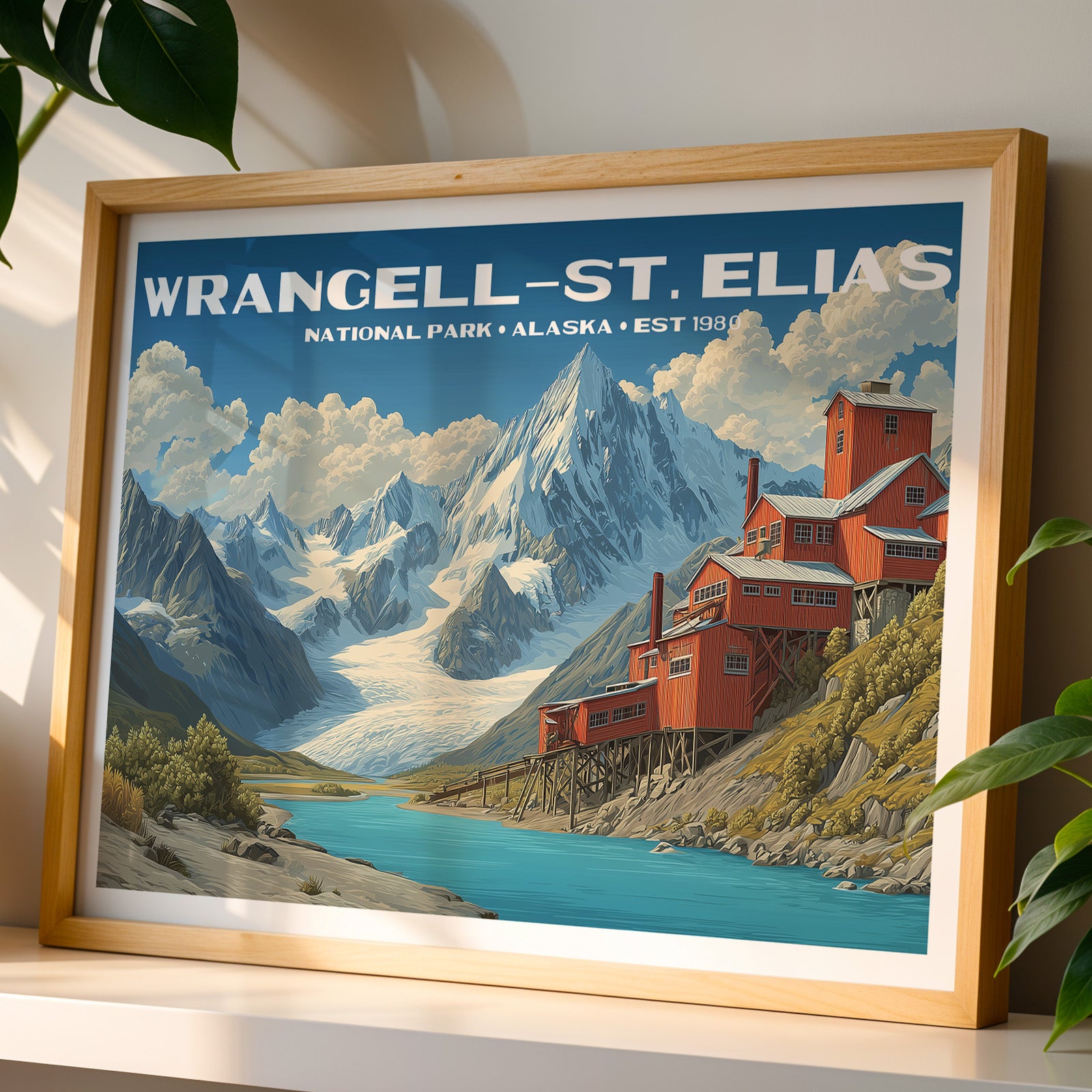 Wrangell–St. Elias National Park Horizontal Vintage Art