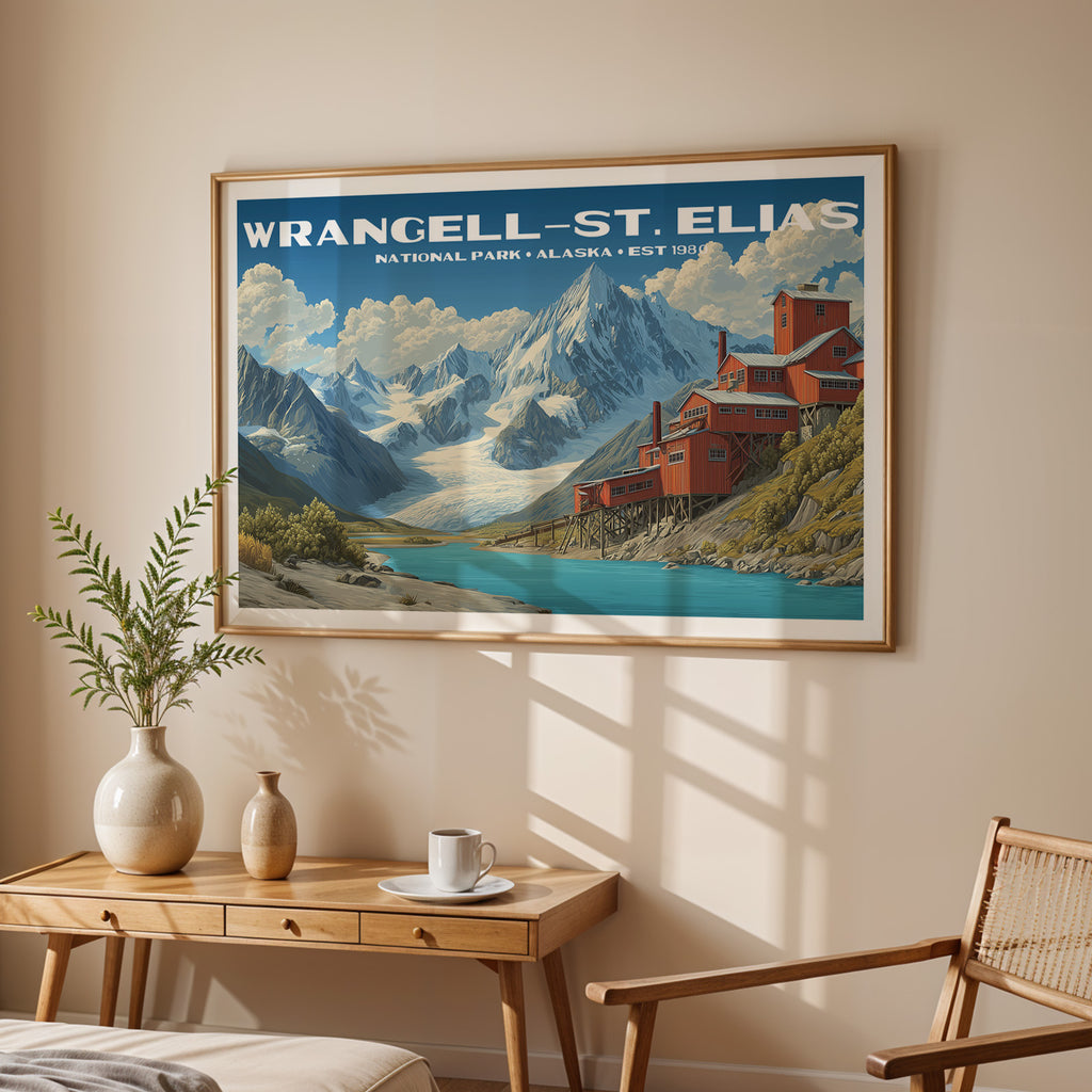 Wrangell–St. Elias National Park Horizontal Vintage Art