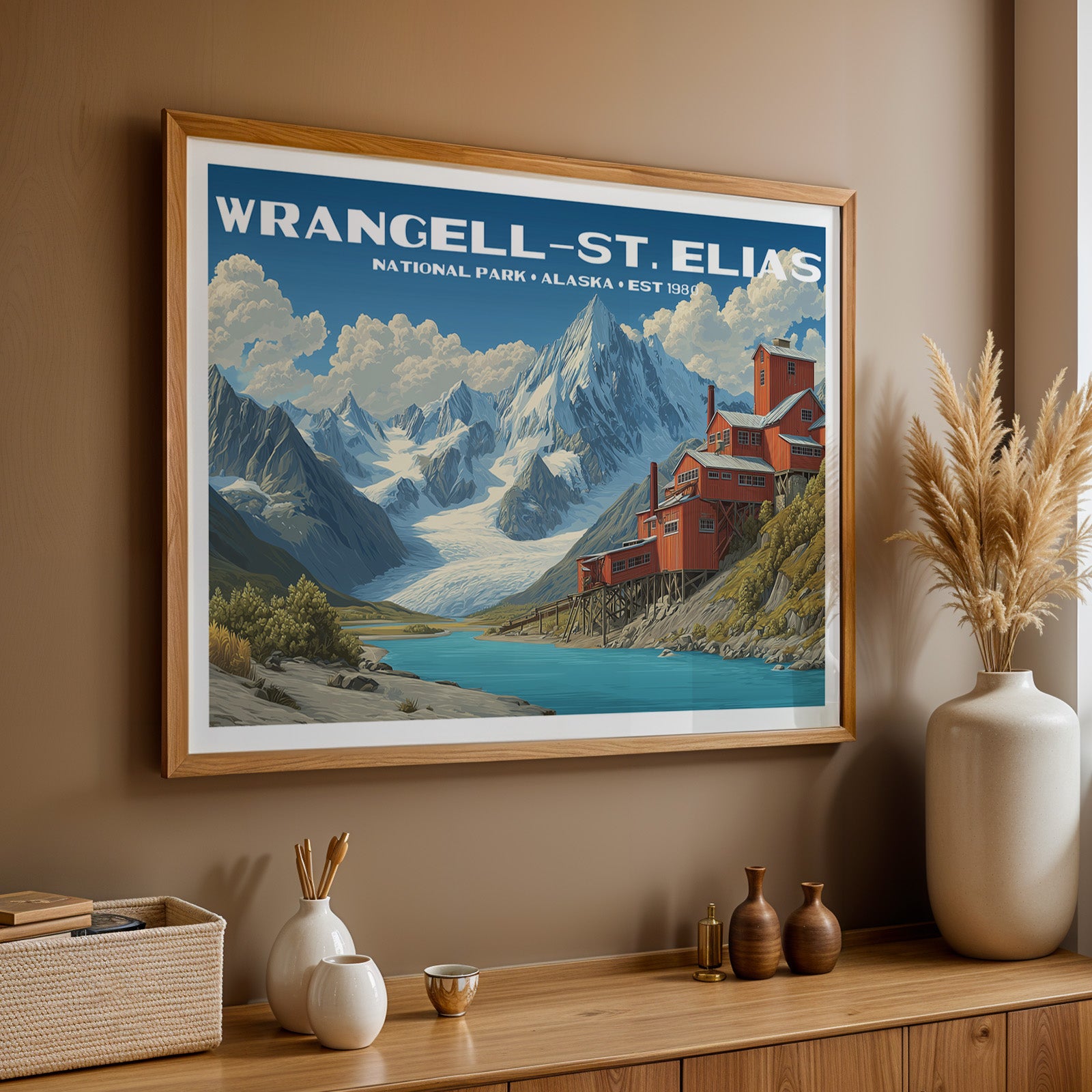 Wrangell–St. Elias National Park Horizontal Vintage Art