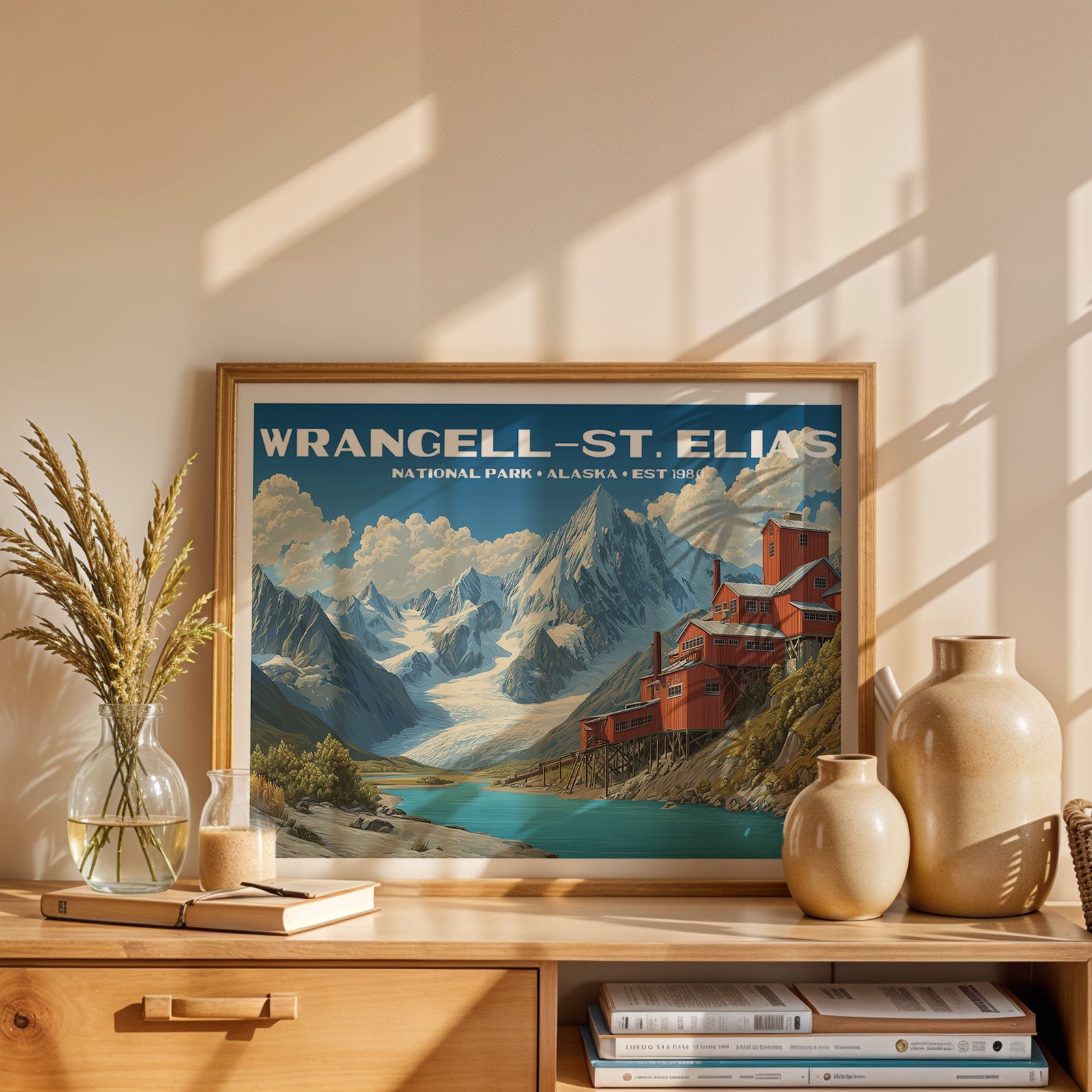 Wrangell–St. Elias National Park Horizontal Vintage Art
