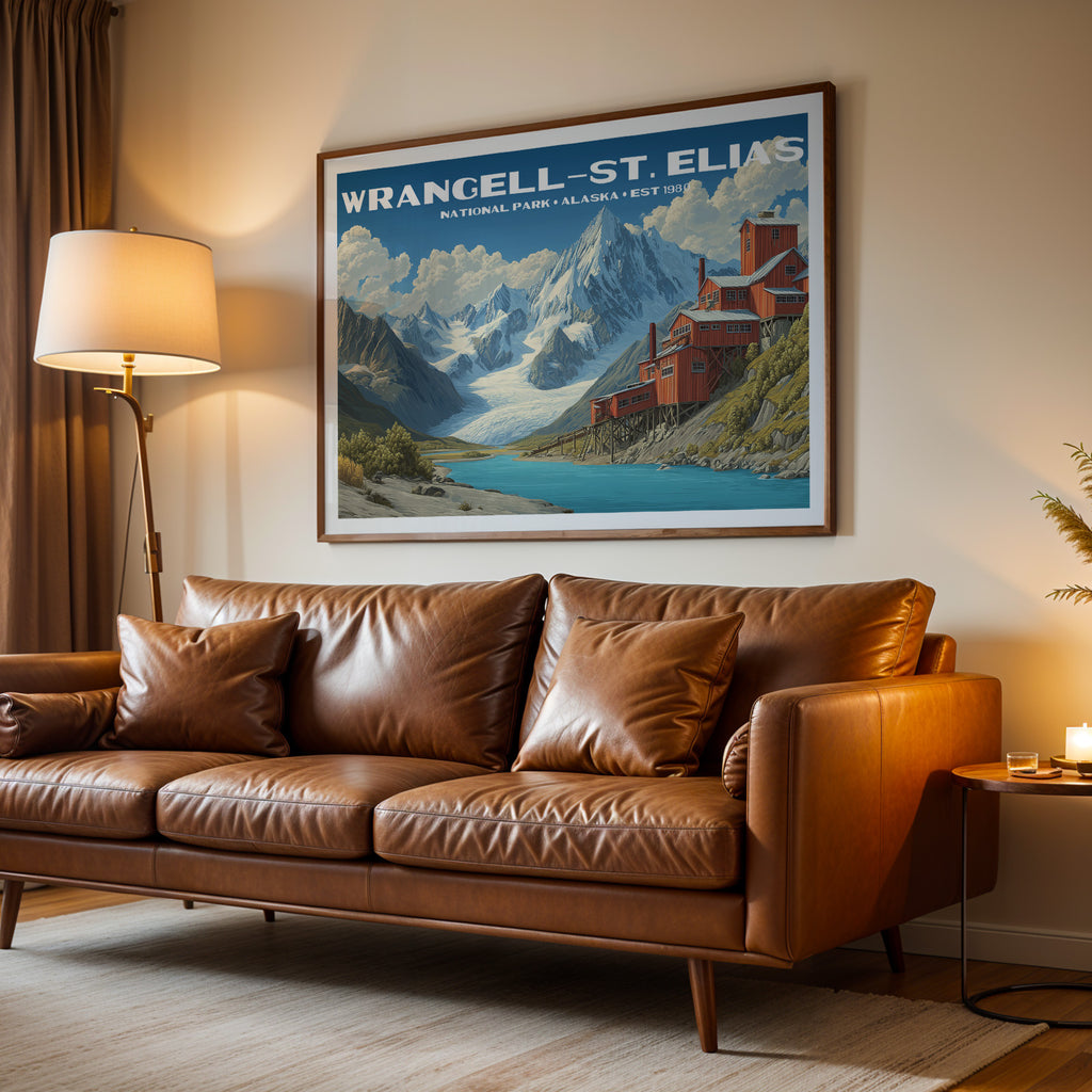 Wrangell–St. Elias National Park Horizontal Vintage Art