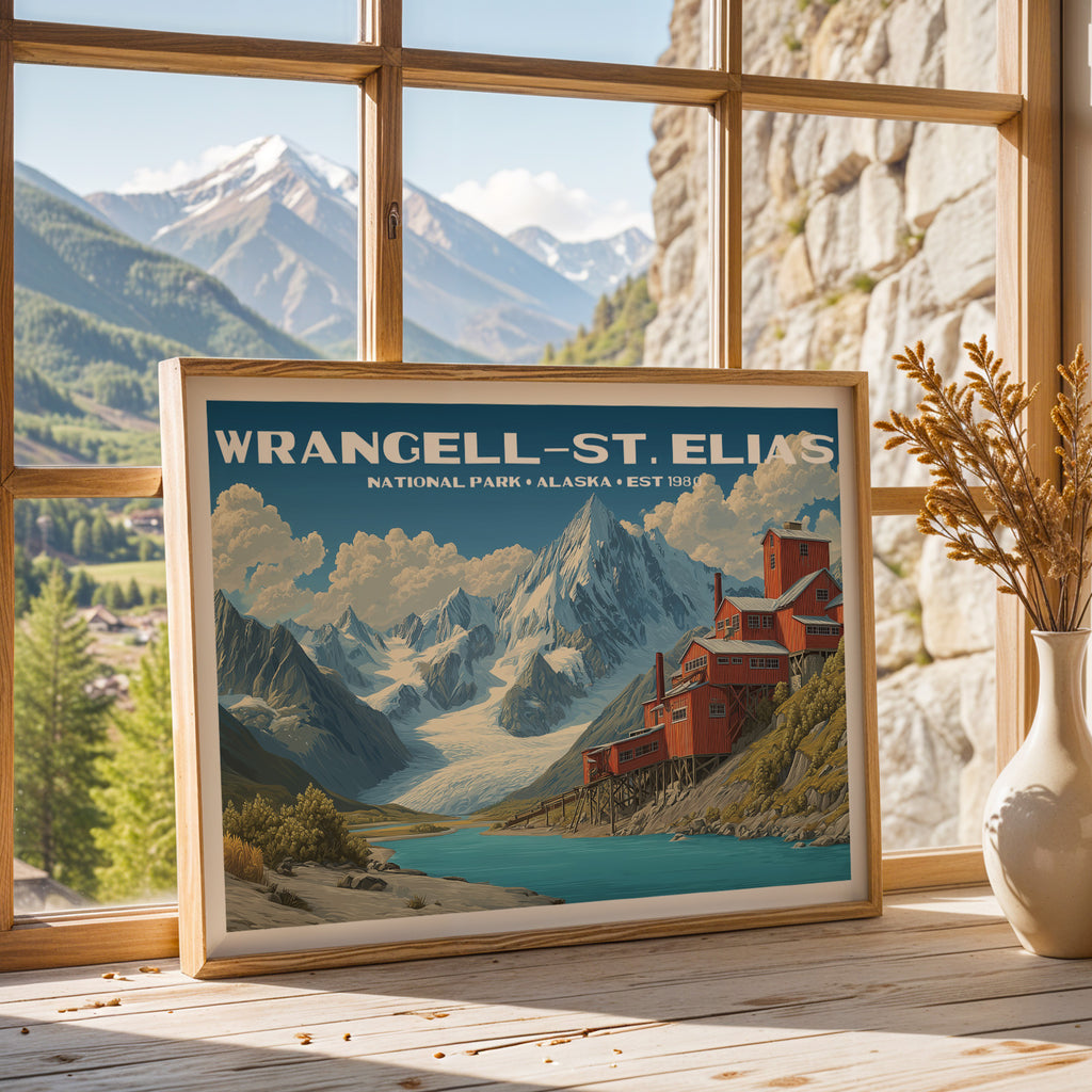 Wrangell–St. Elias National Park Horizontal Vintage Art