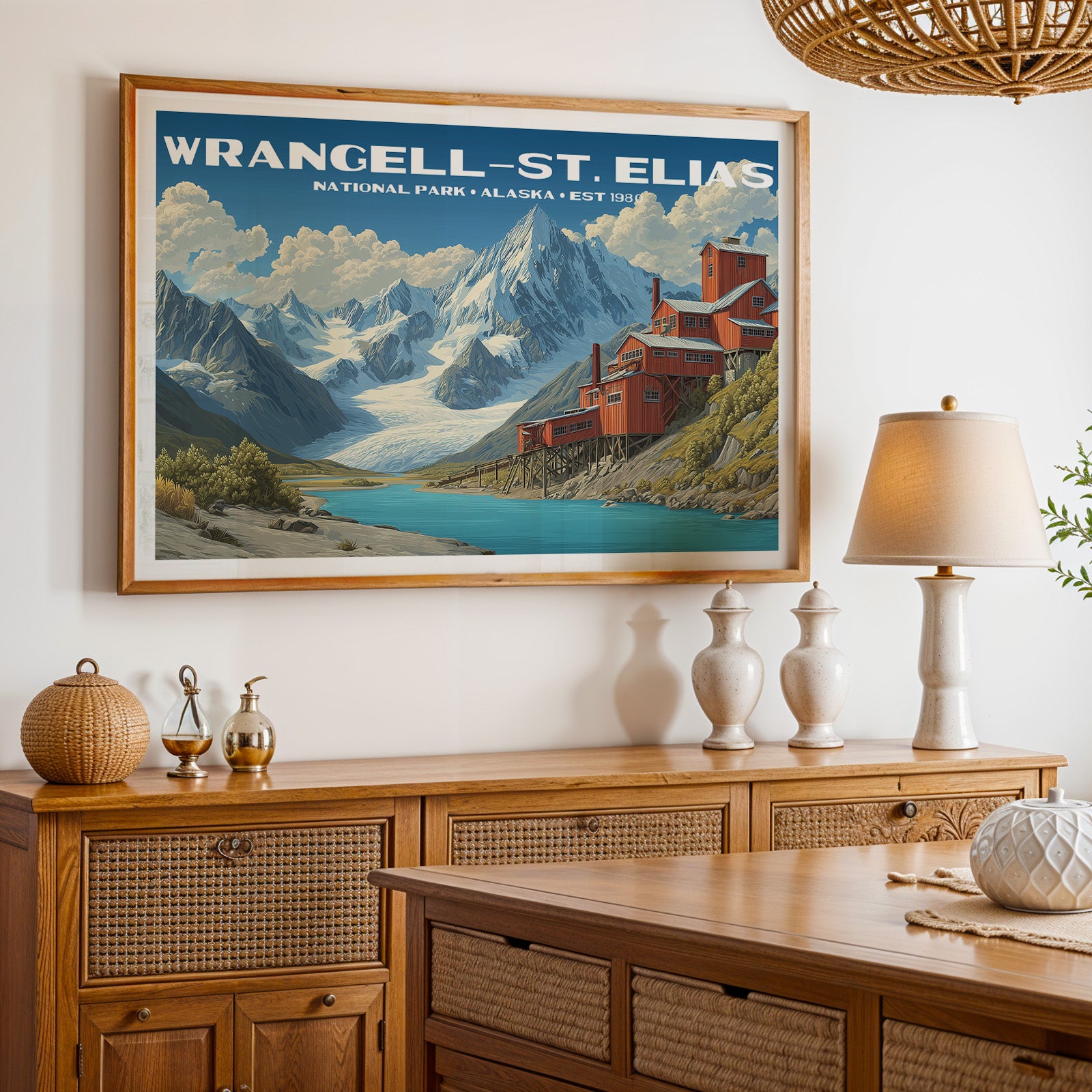 Wrangell–St. Elias National Park Horizontal Vintage Art