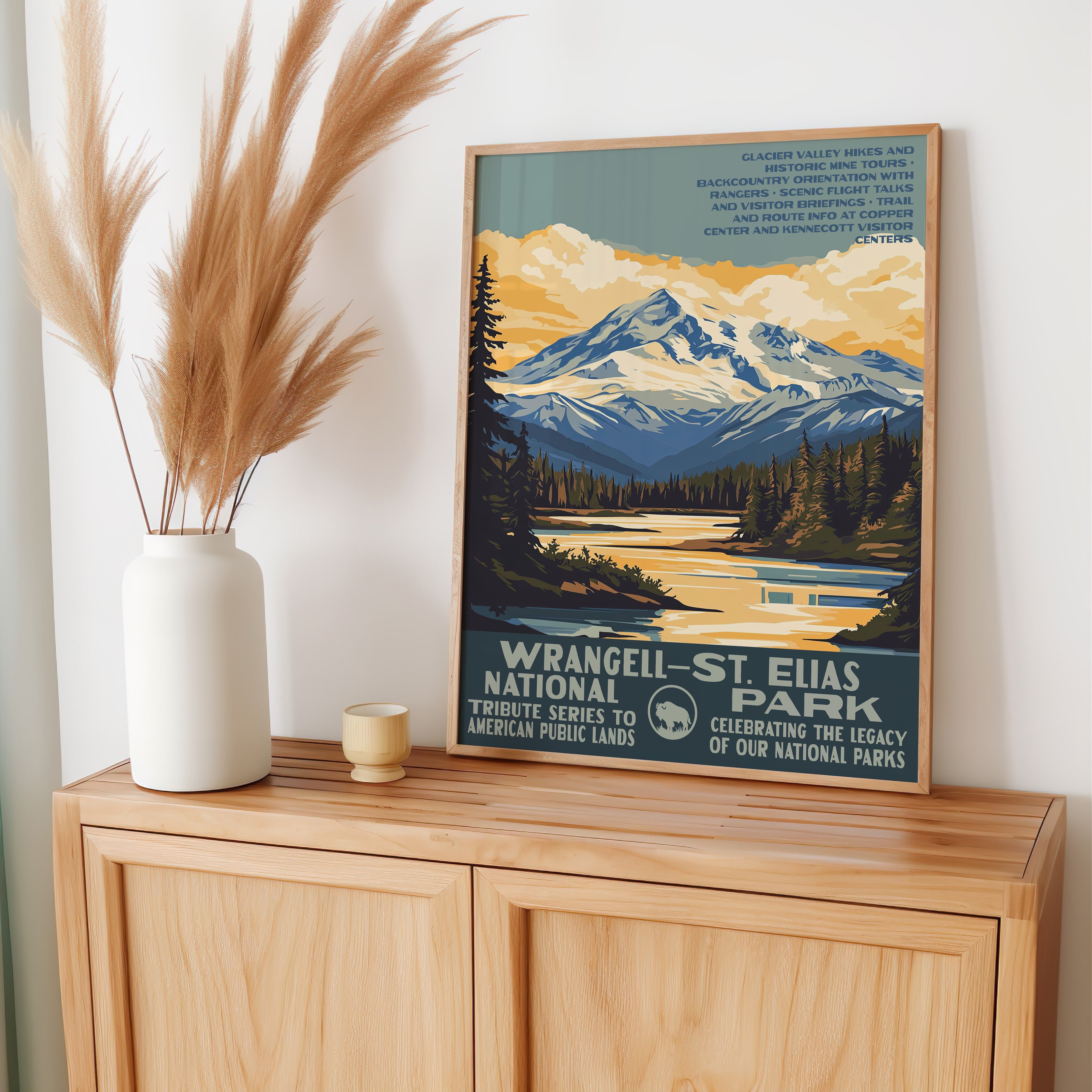 Wrangell–St. Elias National Park Vintage WPA Art