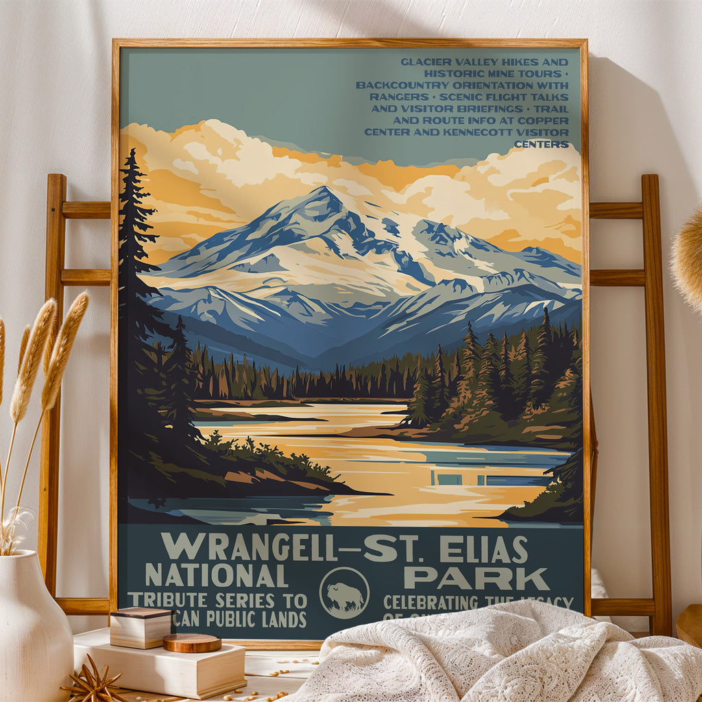 Wrangell–St. Elias National Park Vintage WPA Art