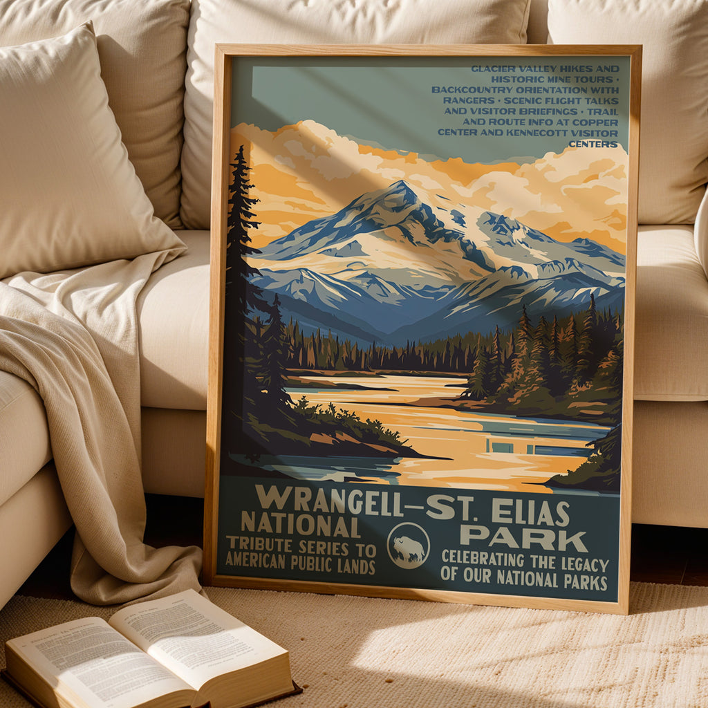 Wrangell–St. Elias National Park Vintage WPA Art