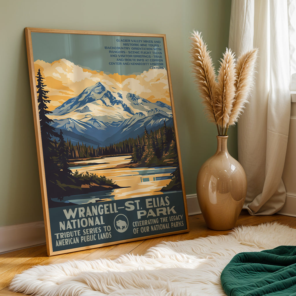 Wrangell–St. Elias National Park Vintage WPA Art