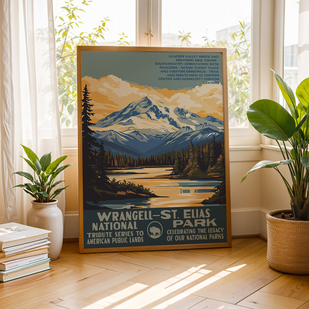 Wrangell–St. Elias National Park Vintage WPA Art