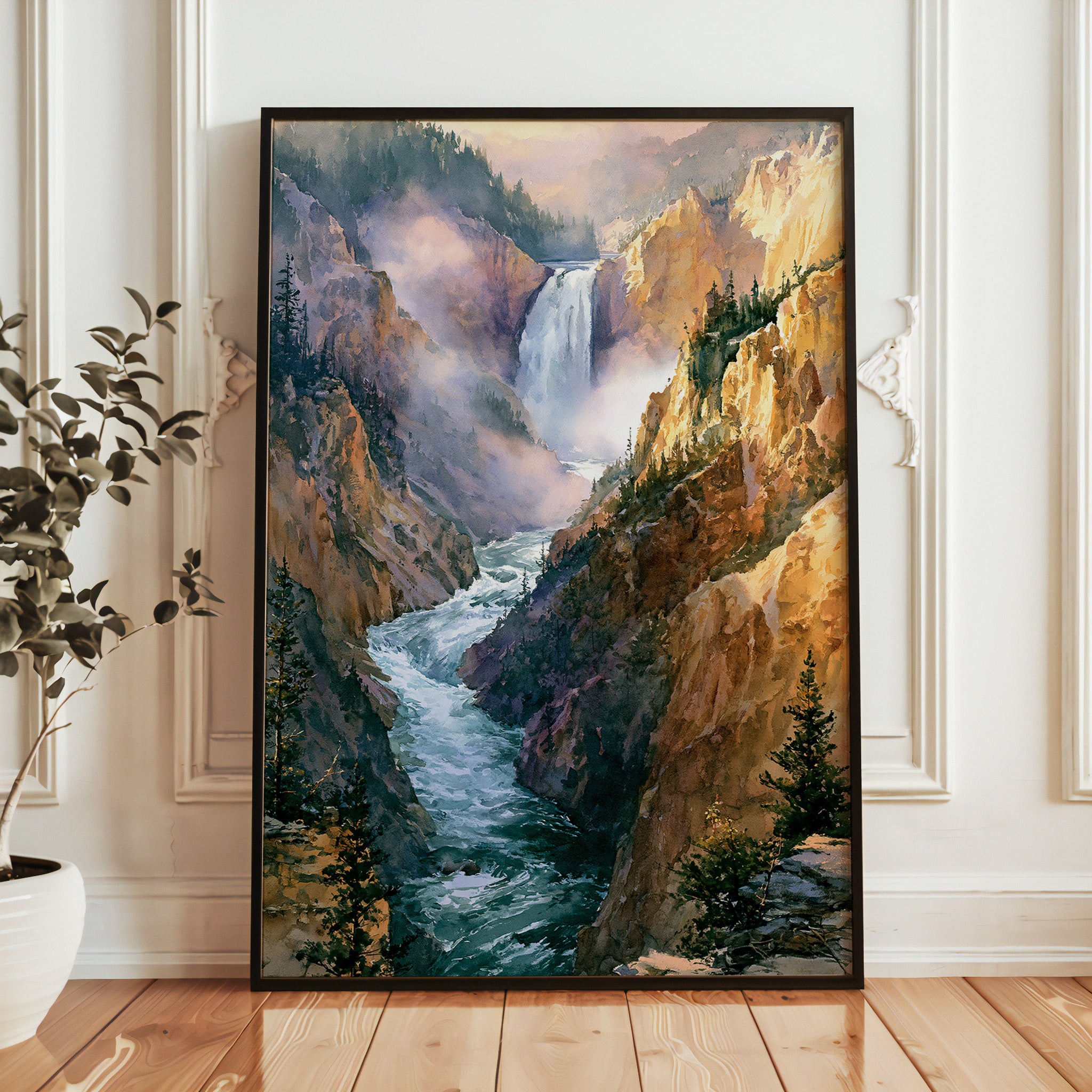 Yellowstone National Park Watercolor Art