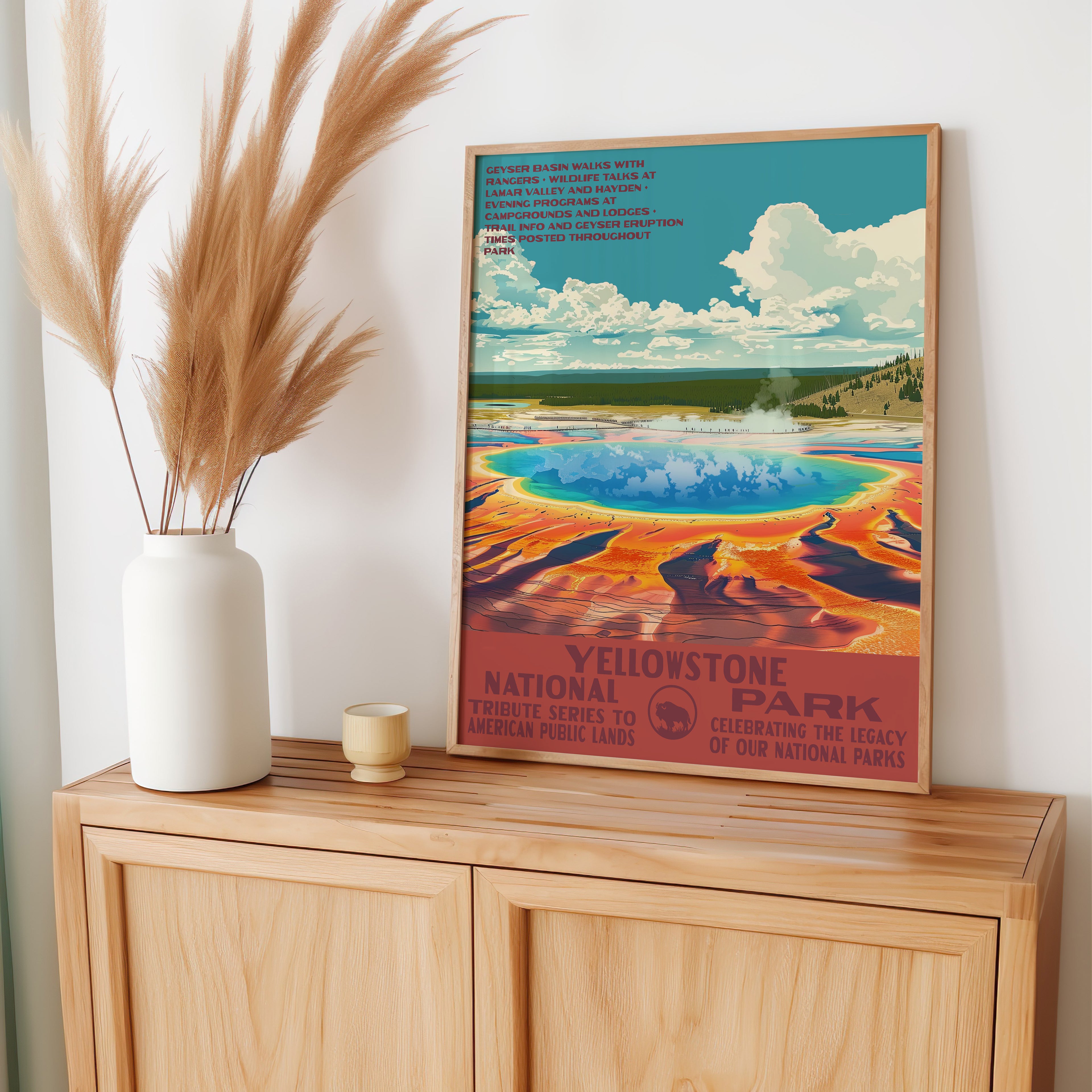 Yellowstone National Park Vintage WPA Art