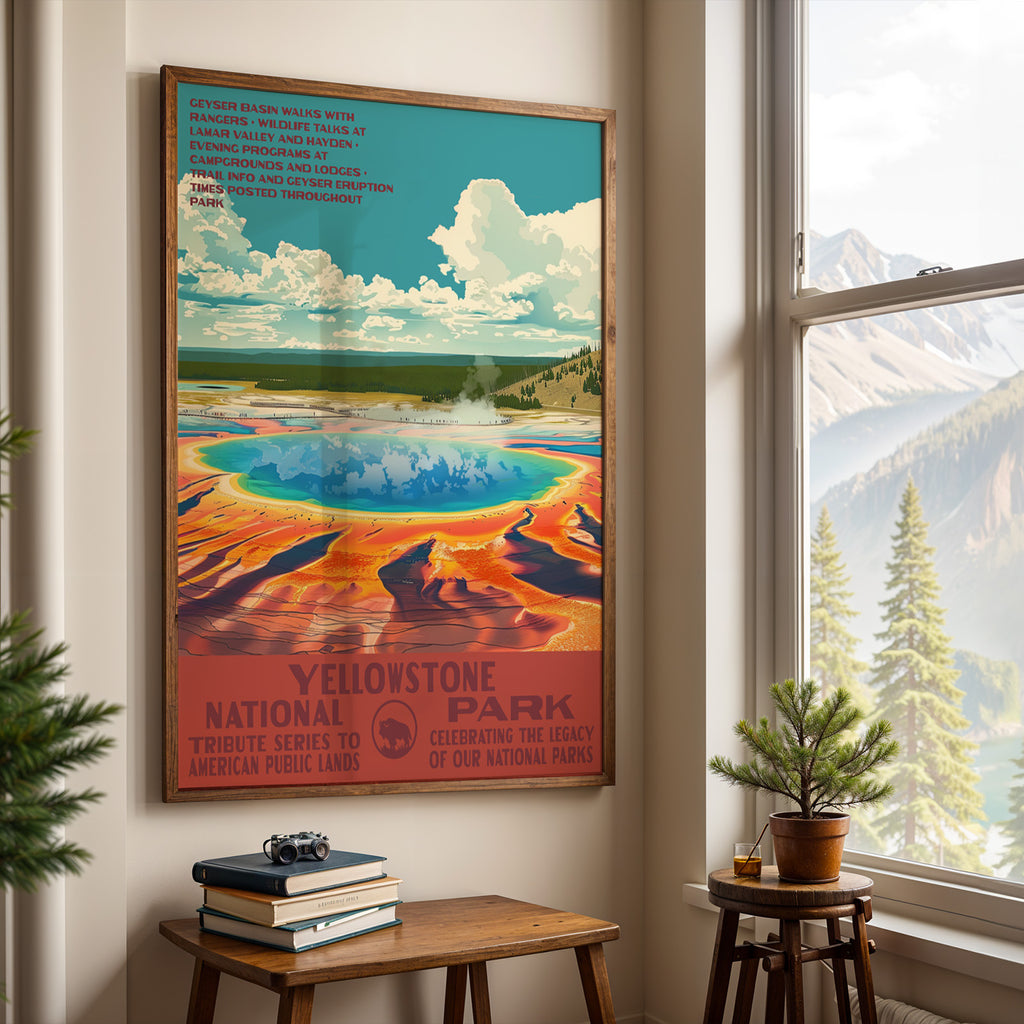 Yellowstone National Park Vintage WPA Art