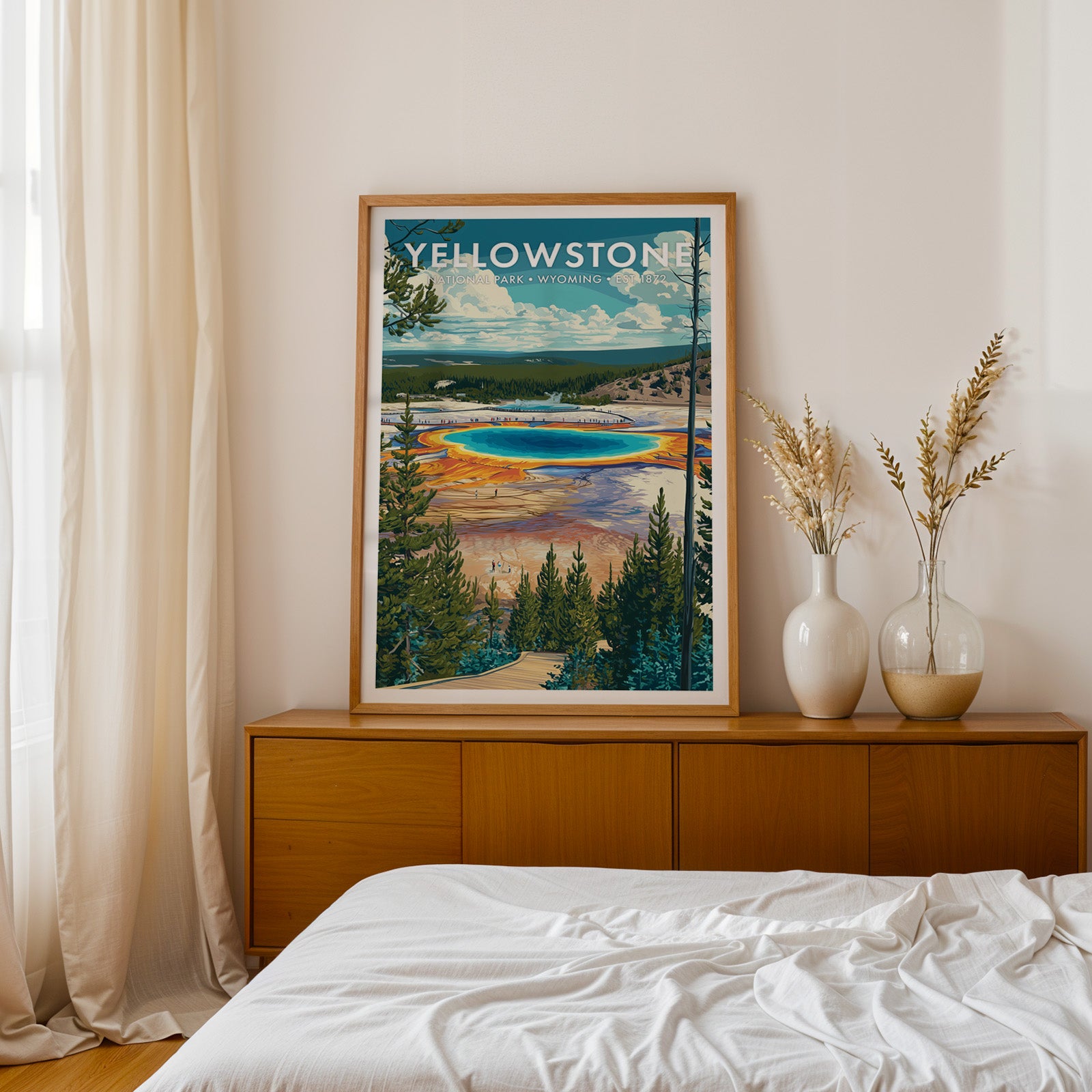 Retro Yellowstone National Park Print