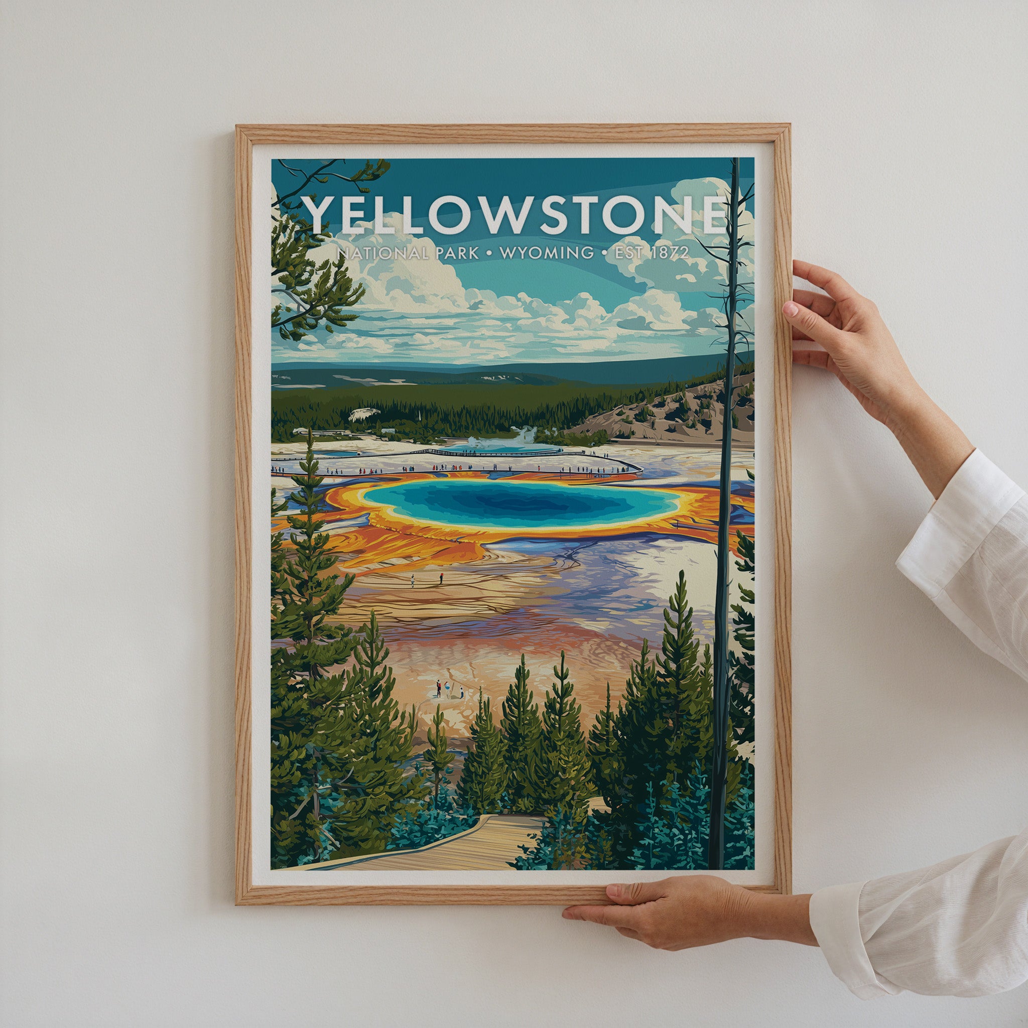 Retro Yellowstone National Park Print