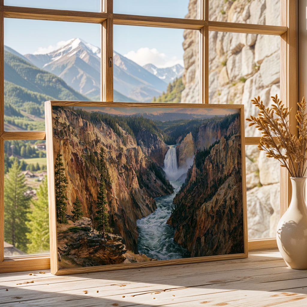 Yellowstone National Park Classical Oil Painting