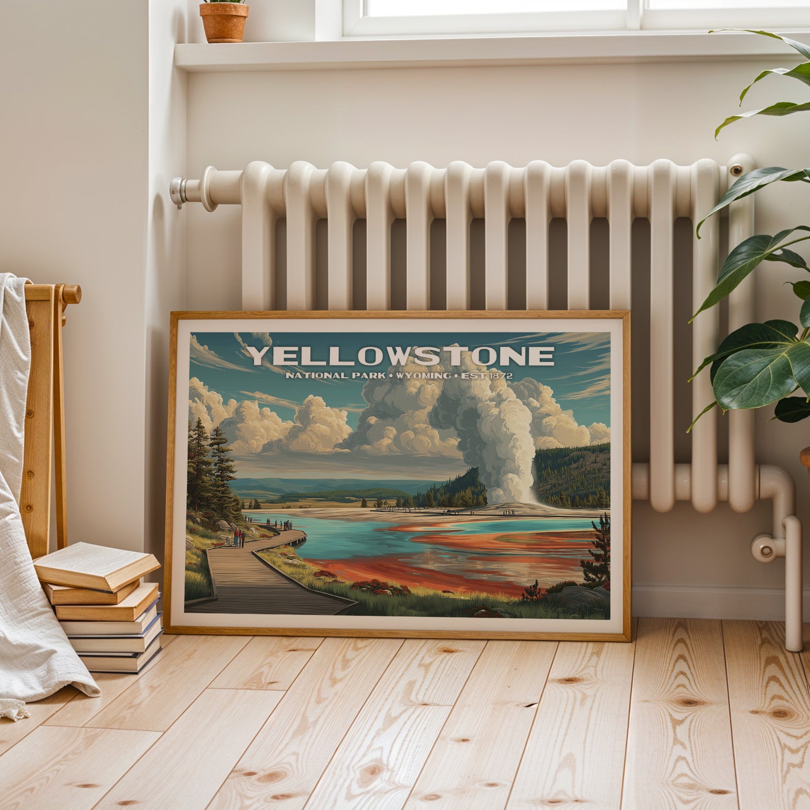 Yellowstone National Park Horizontal Vintage Art