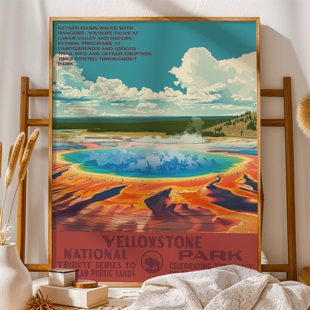 Yellowstone National Park Vintage WPA Art