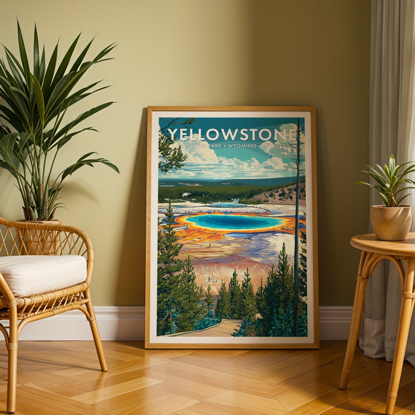 Retro Yellowstone National Park Print