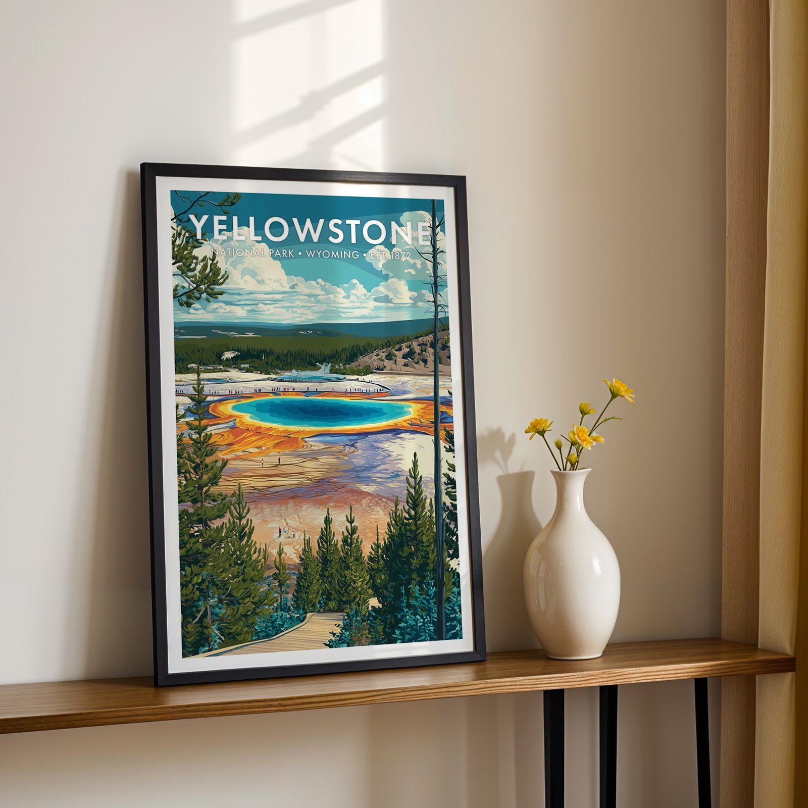 Retro Yellowstone National Park Print
