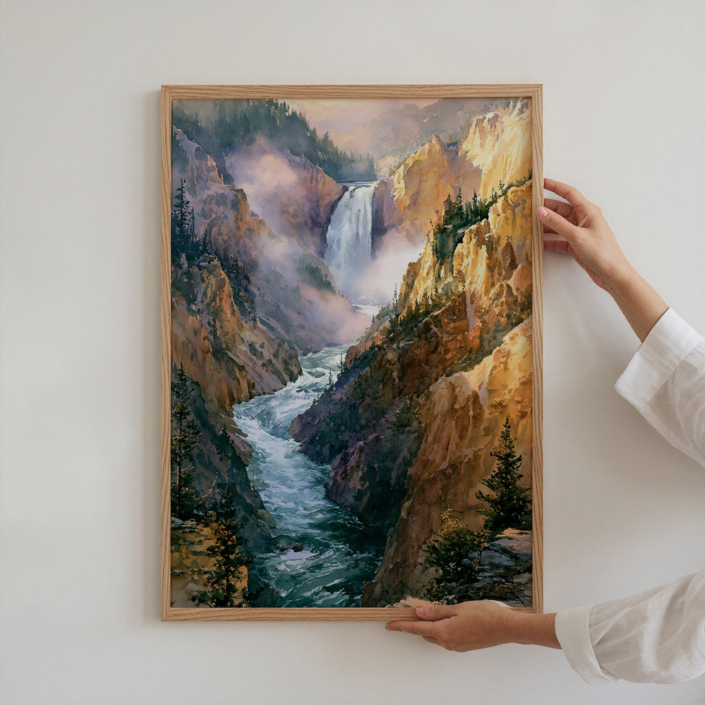 Yellowstone National Park Watercolor Art