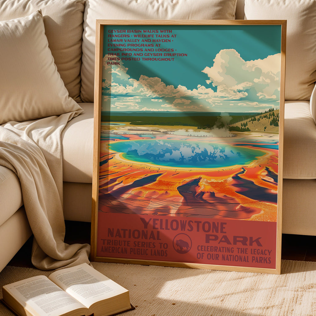 Yellowstone National Park Vintage WPA Art