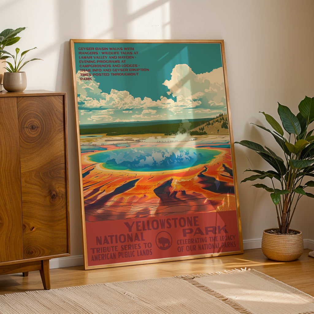 Yellowstone National Park Vintage WPA Art