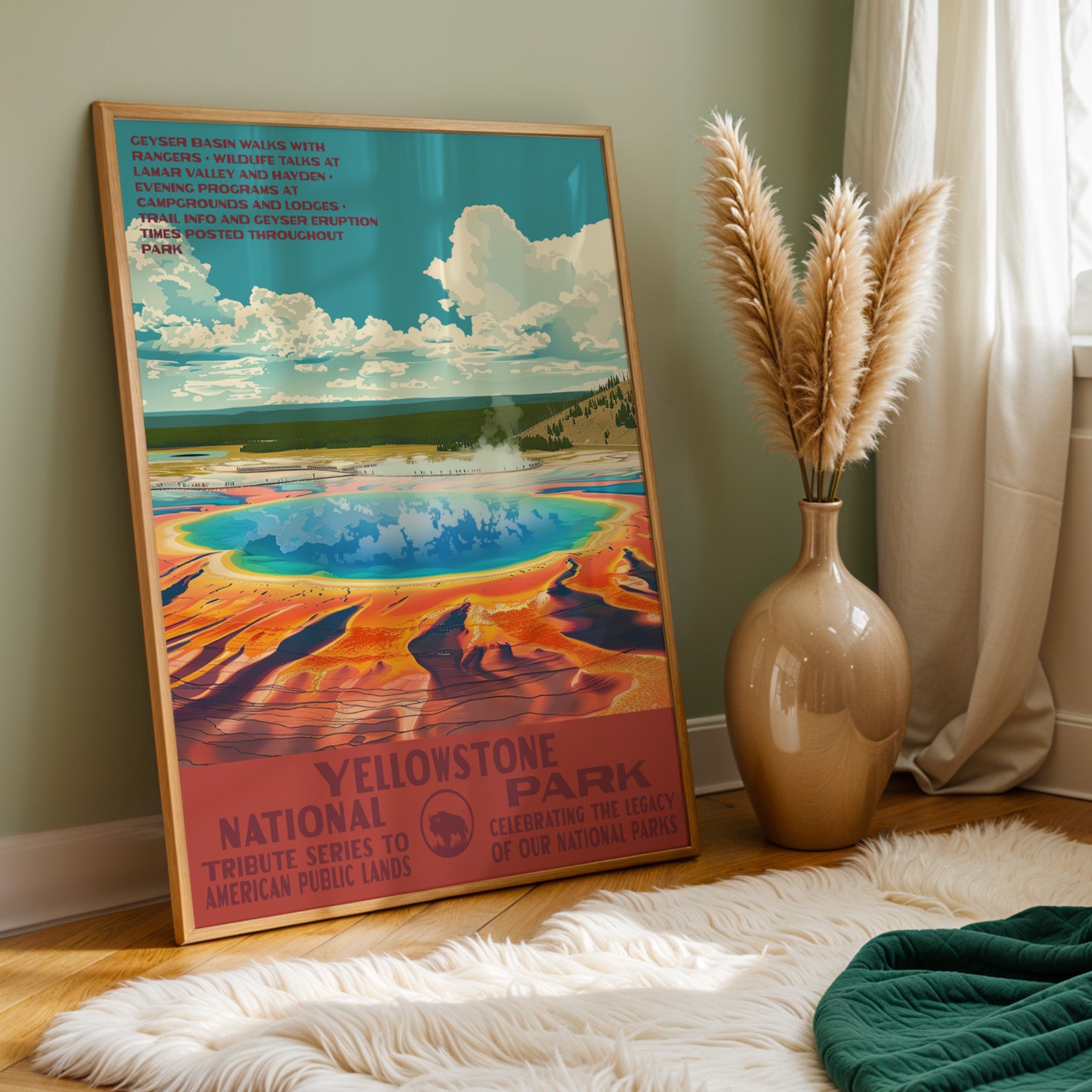 Yellowstone National Park Vintage WPA Art
