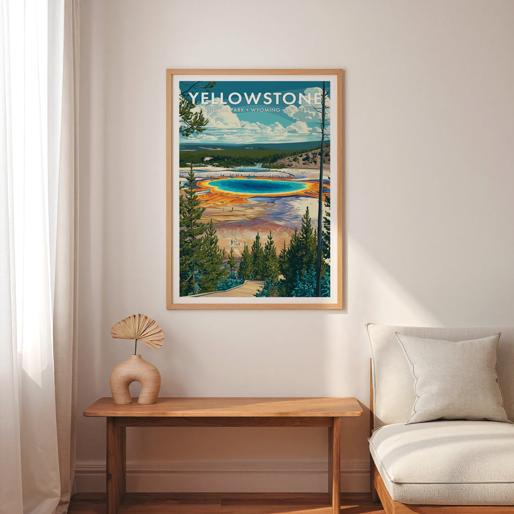 Retro Yellowstone National Park Print