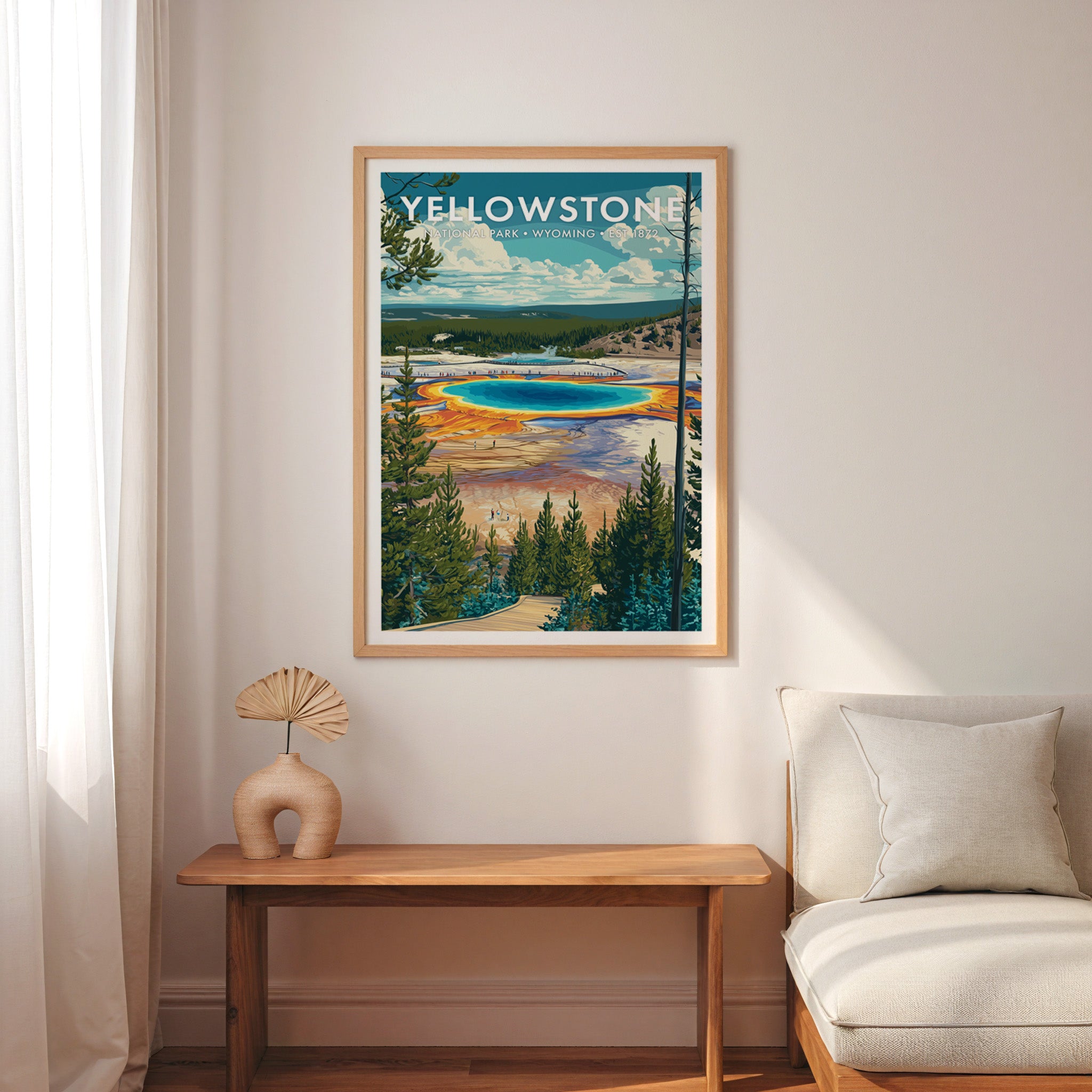 Retro Yellowstone National Park Print